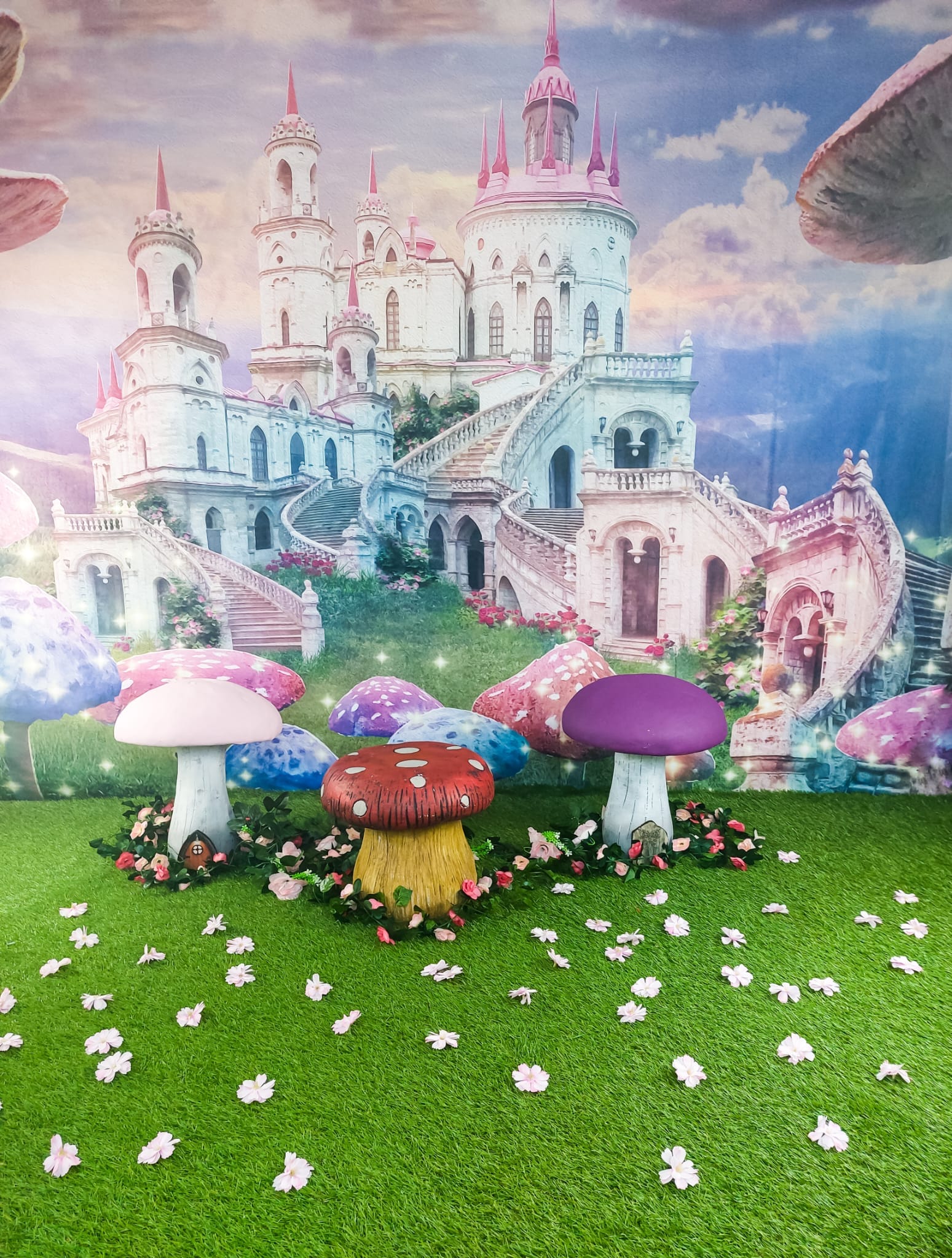 Wonderland Castle Photo Booth Backdrop TKH1588