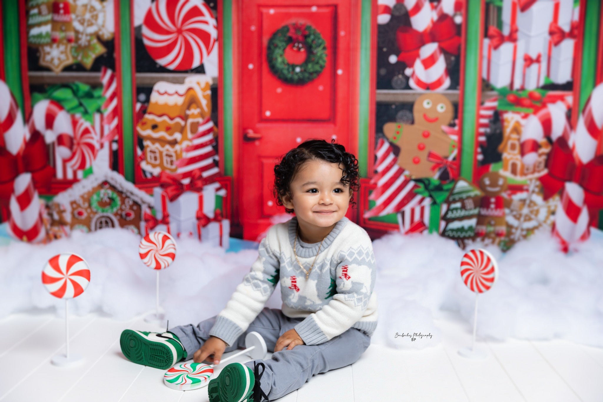 Candy Shop Christmas Holiday Winter Backdrop D851
