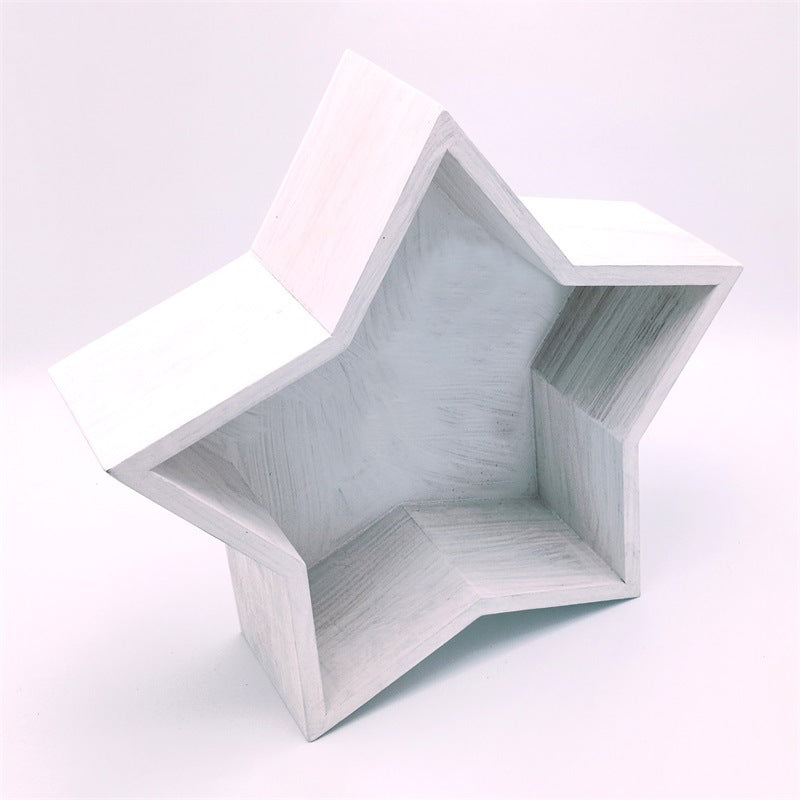 DBackdrop Wooden Star Shaped Newborn Photography Props SYPJ3(brown、yellow、white)