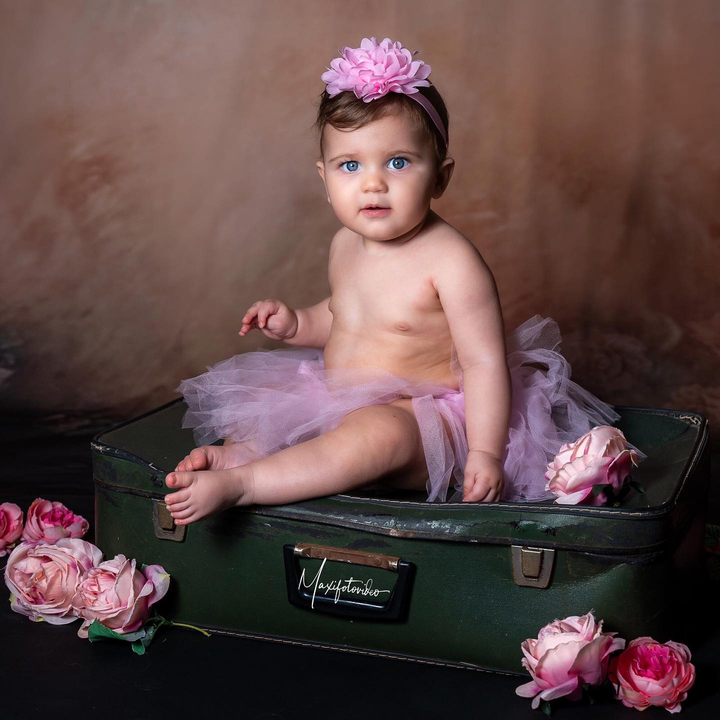 Swaying Flowers Blurry Abstract Backdrop D965