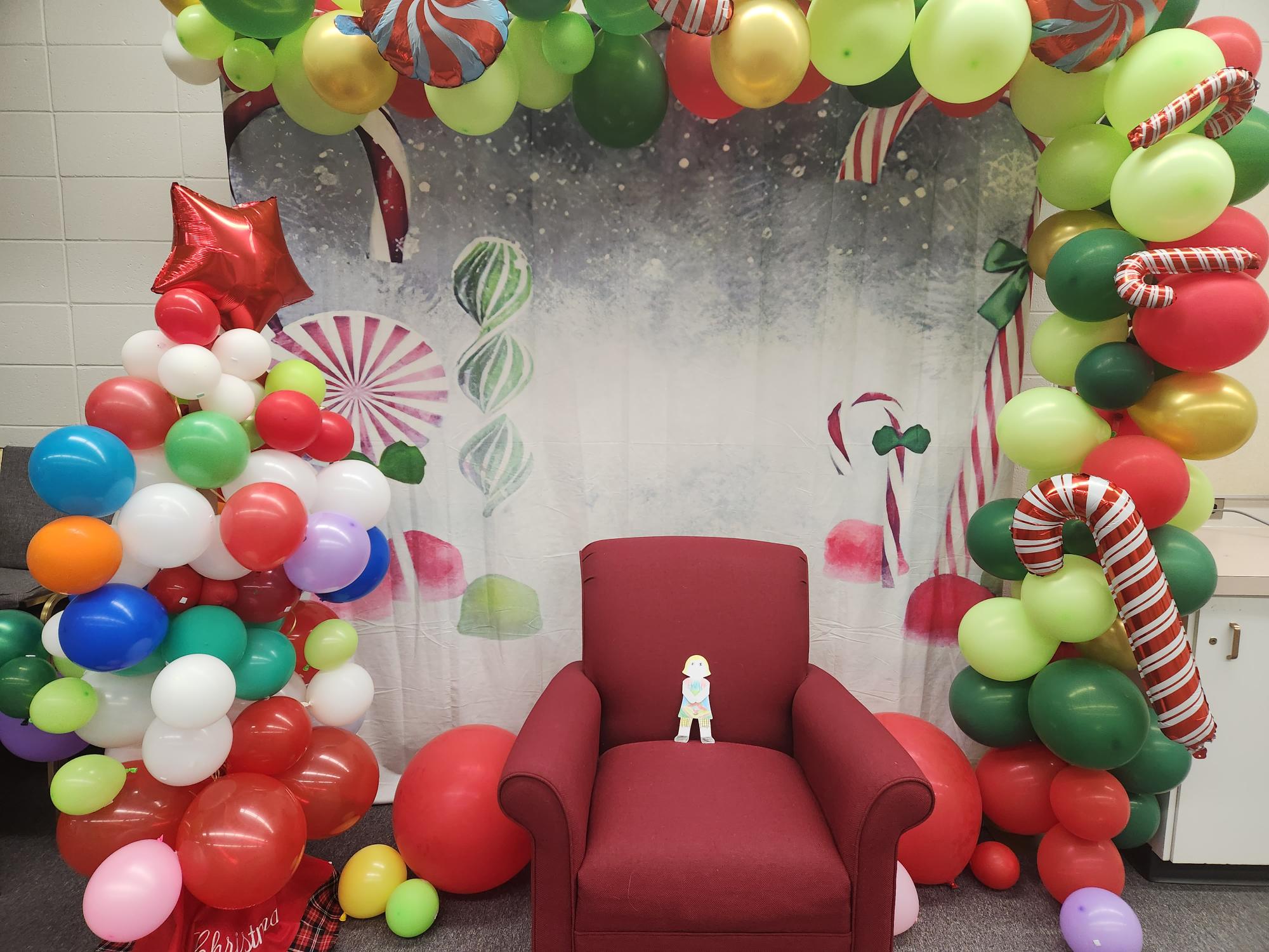 Winter Snow Snowflake Candy Christmas Backdrop UK L-871