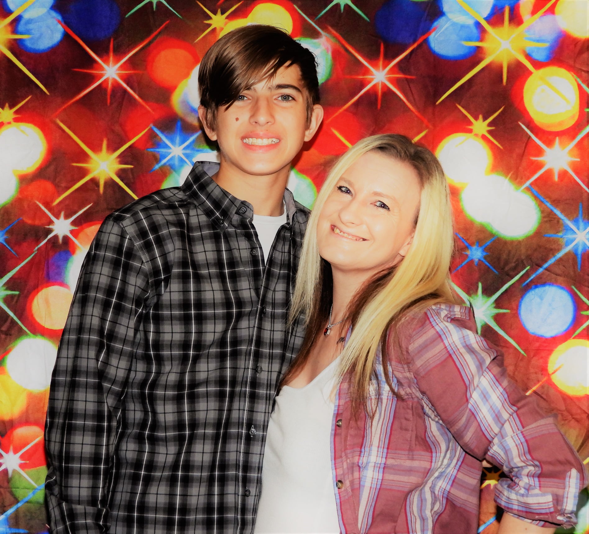 Christmas Lights Gray Wood Wall Photography Backdrop UK L-804