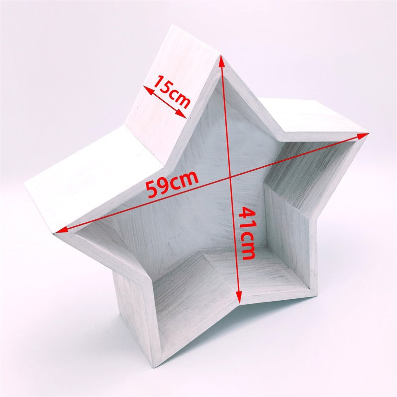 DBackdrop Wooden Star Shaped Newborn Photography Props SYPJ3(brown、yellow、white)