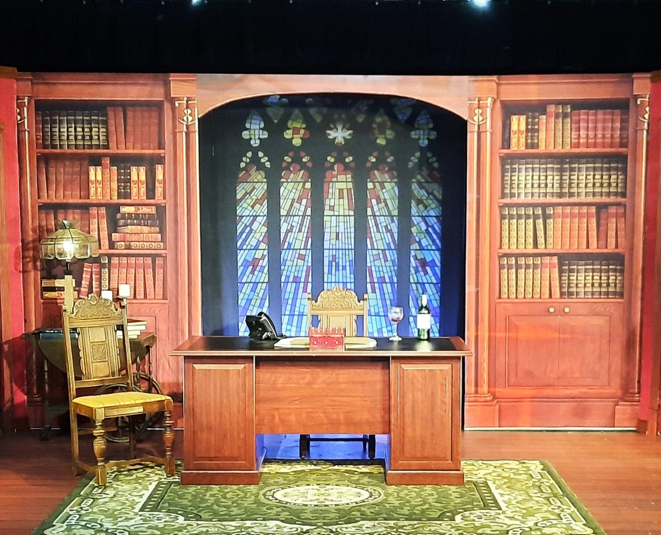 Ancient Church Stained Glass Window Backdrop SH-999