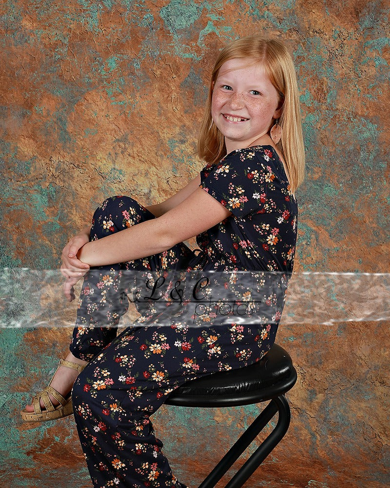 Painting Backdrop Textured Copper Patina Wall Fine Art Backdrop UK MRR9-67