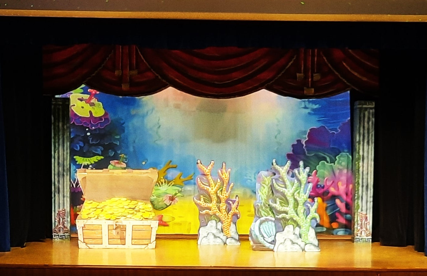 Undersea Plants Castle Photography Backdrop UK M-92