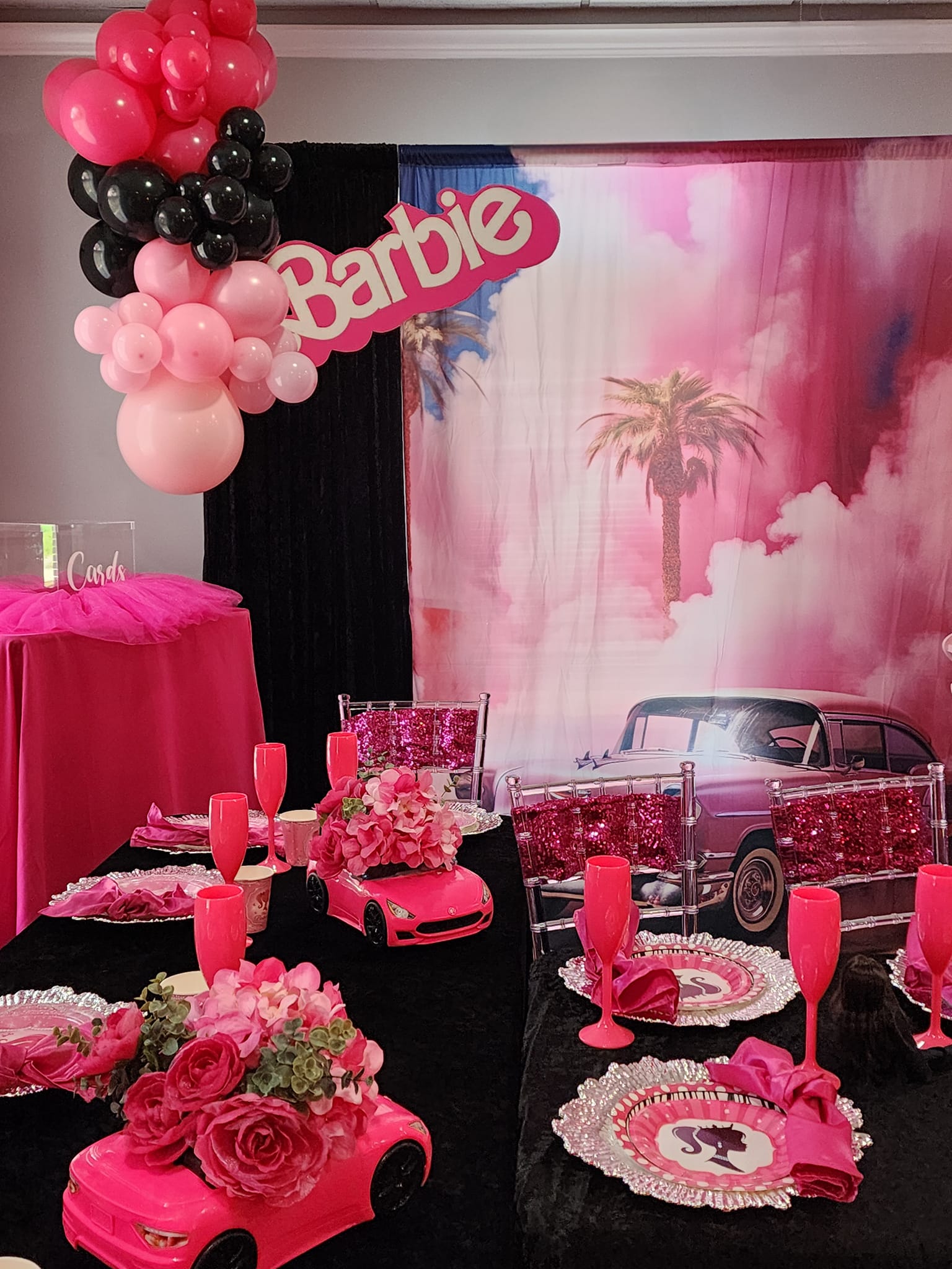 Fantasy Doll Desert Pink Car Backdrop UK M7-95