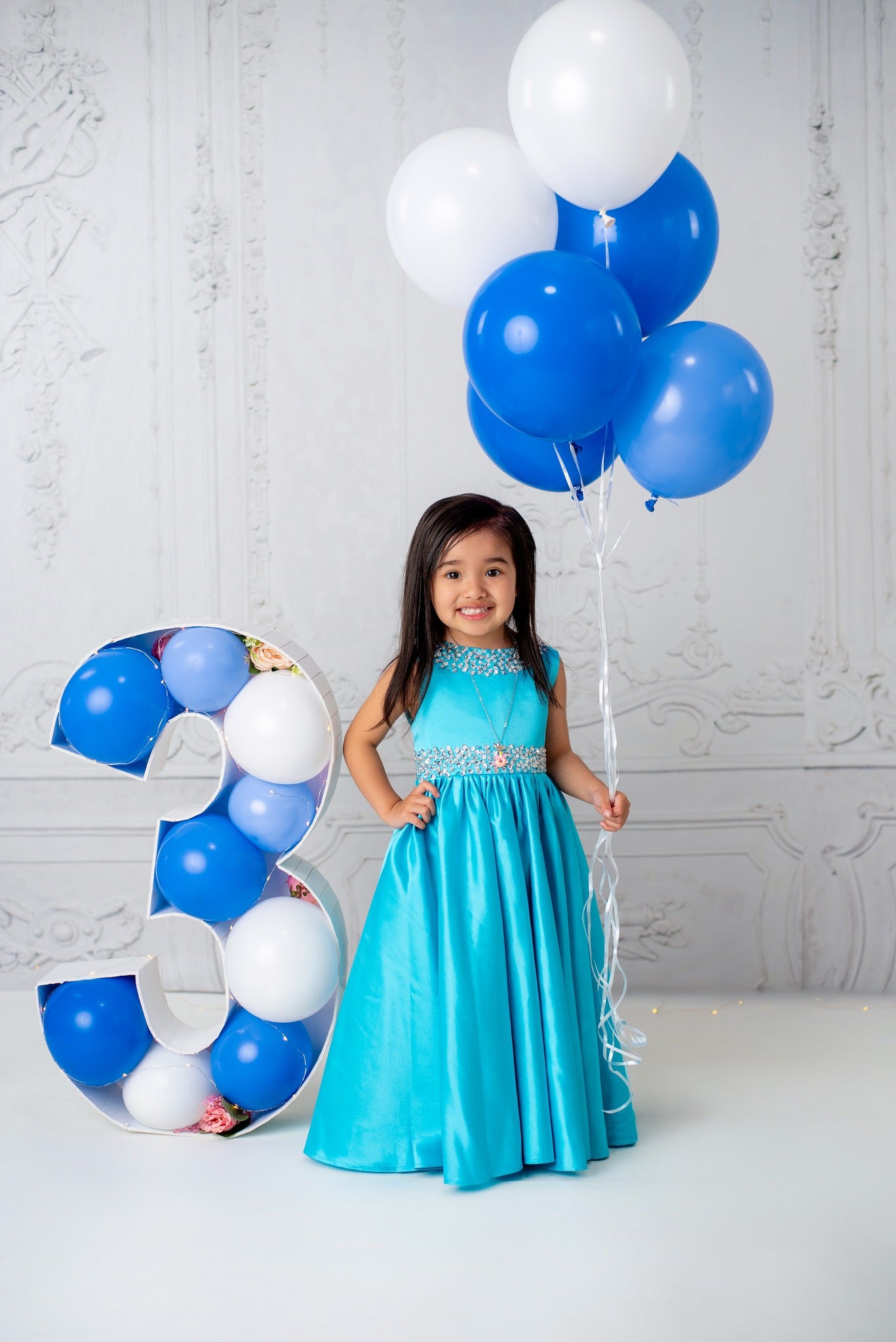 White Retro Wall Elegant Backdrop for Photos D857