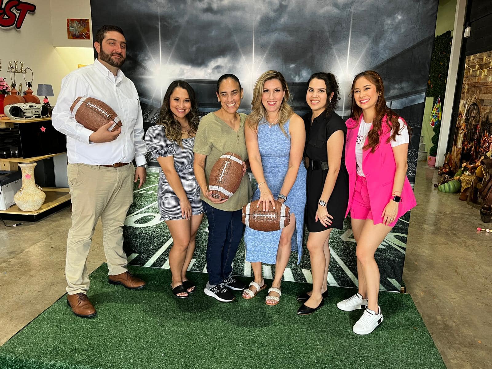 Football Field Backdrop UK Stadium Lights Green Lawn Background G-305