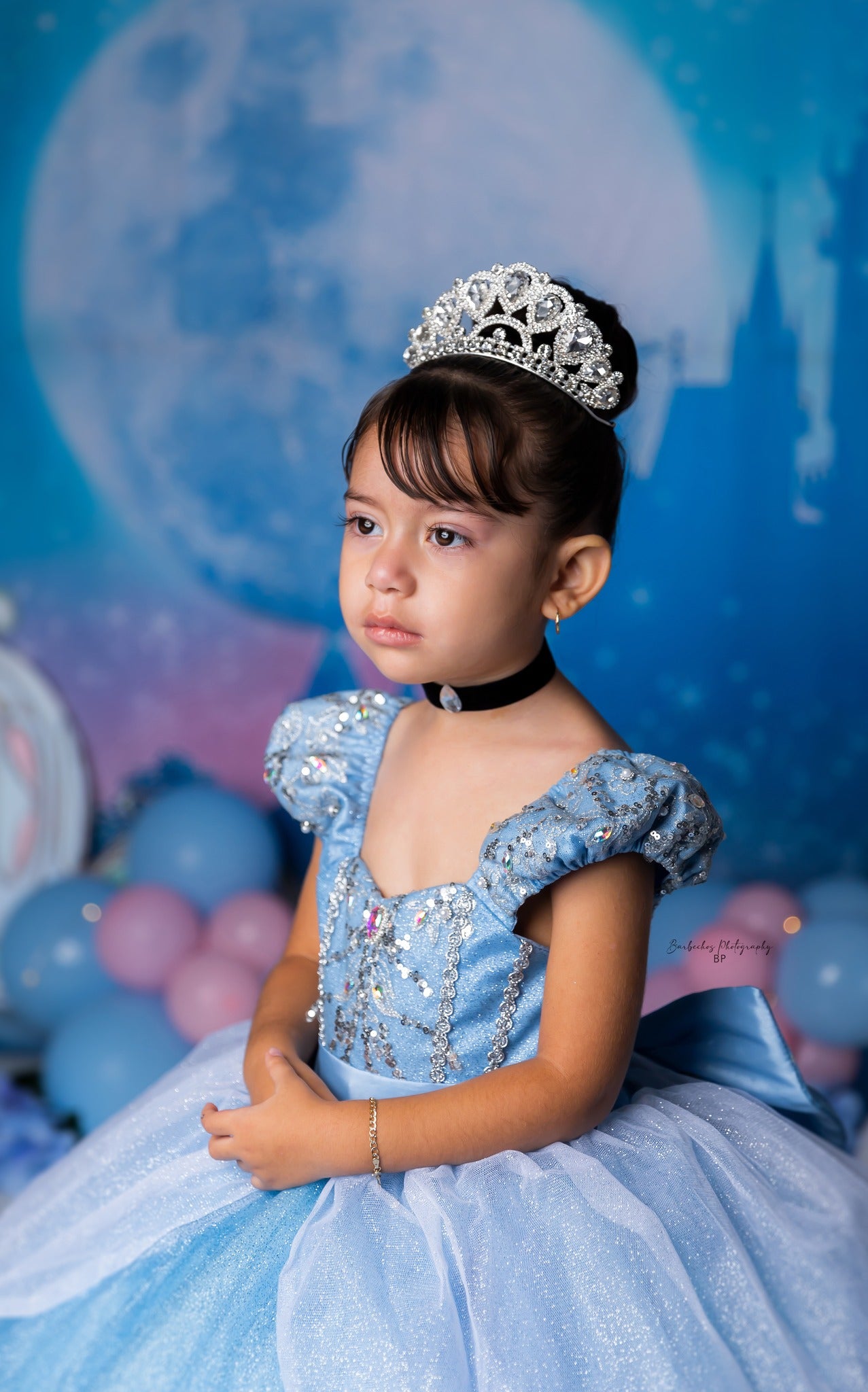 Blue backdrop UK Castle backdrop UK Starry Moon Background for Baby Photography G-927