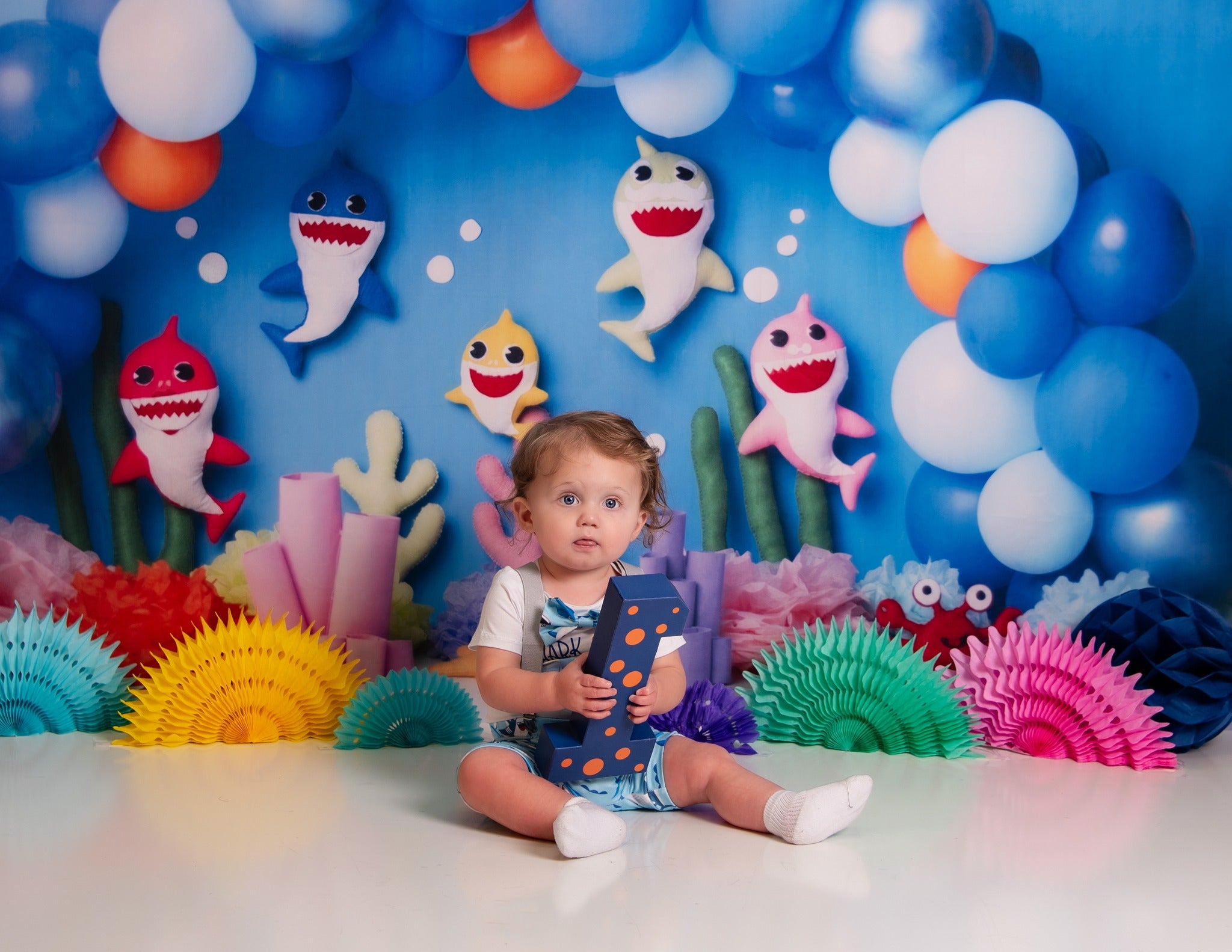 Little Shark Backdrop for Children Photography UK M5-24