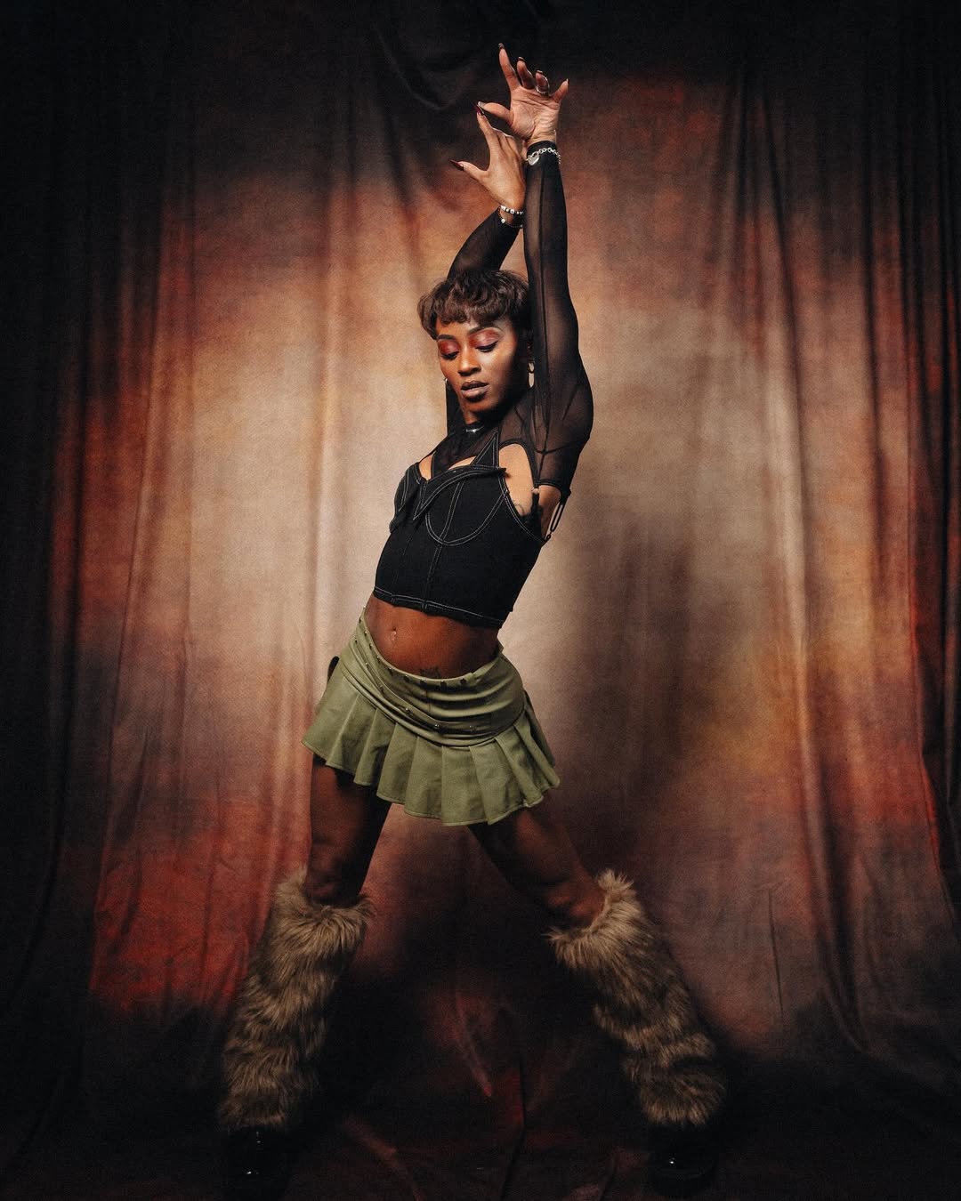 Vintage Brown Yellow Abstract Blurry Photography Backdrop uk for Portrait Shots SH698