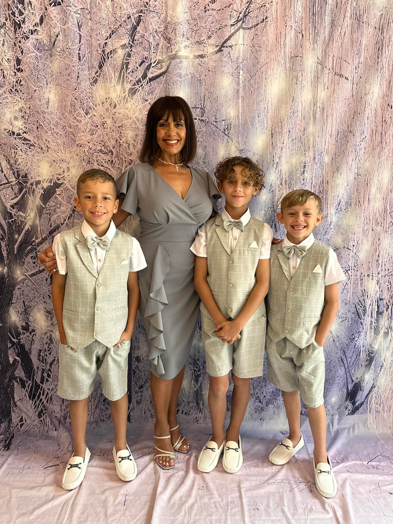 Xmas Snowflakes Winter Trees with hoarfrost Photo Studio backdrop uk GC-112