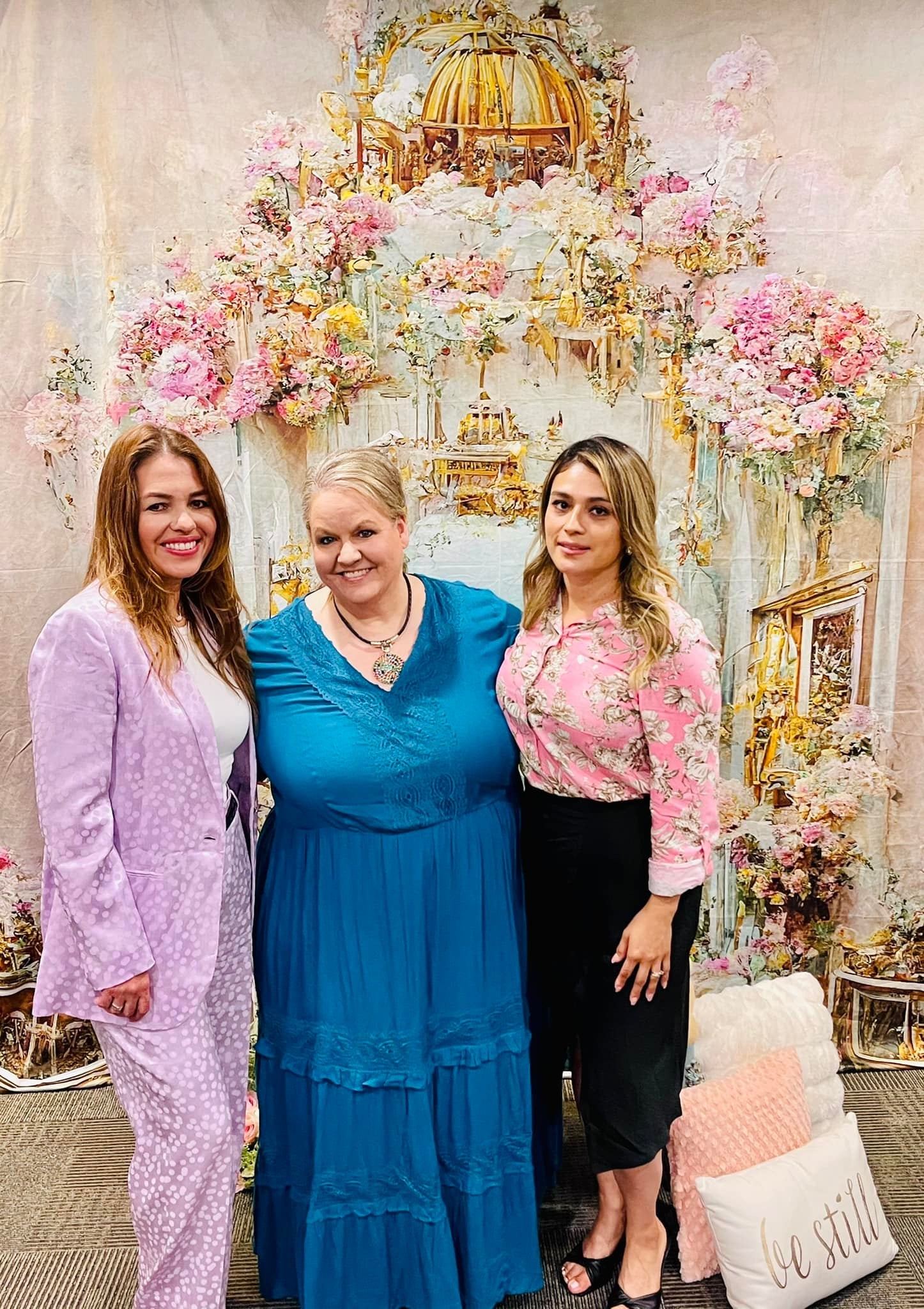 Oil Painting Palace Flower Photography Backdrop UK M-37