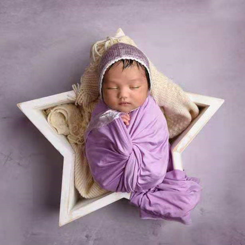 DBackdrop Wooden Star Shaped Newborn Photography Props SYPJ3(brown、yellow、white)