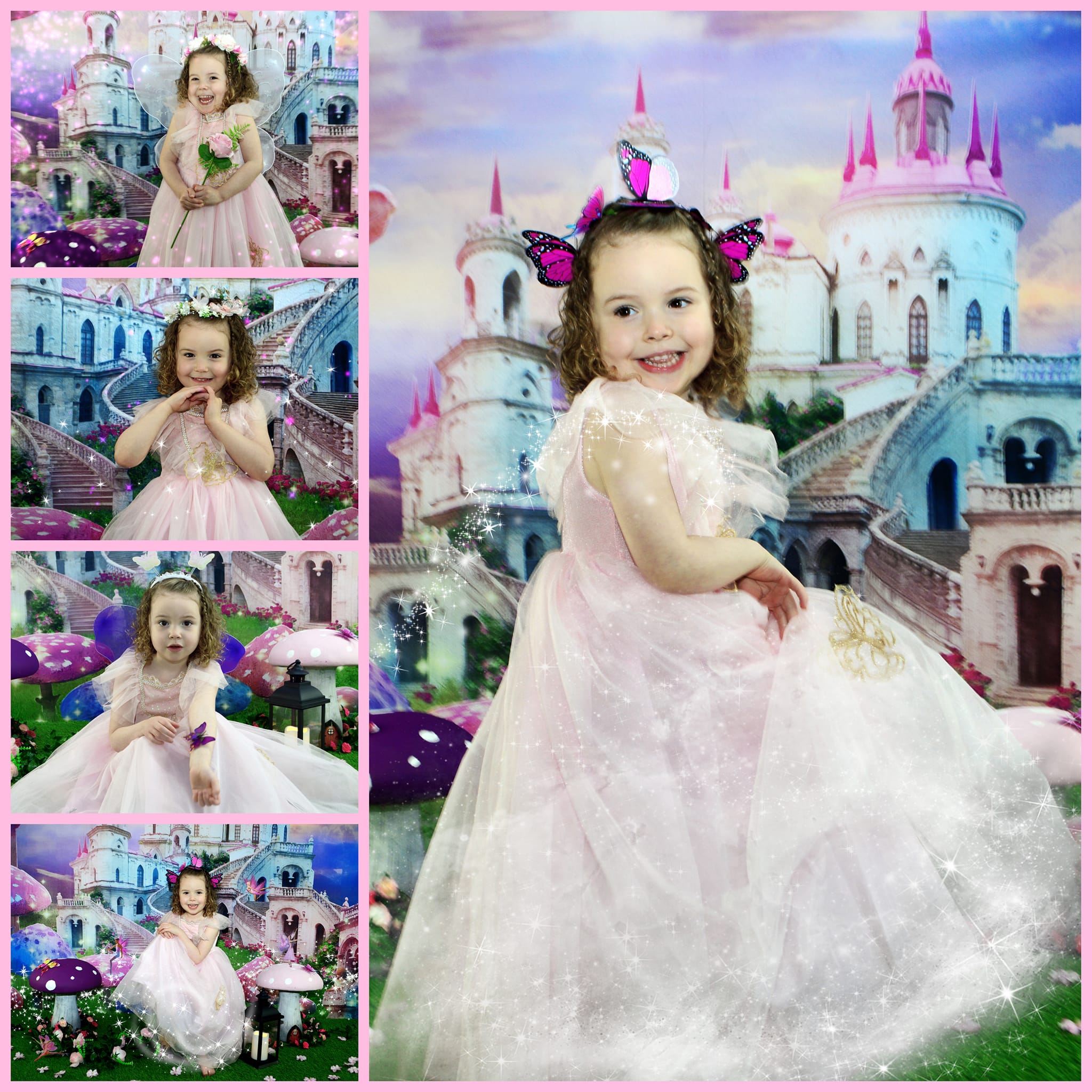 Wonderland Castle Photo Booth Backdrop TKH1588