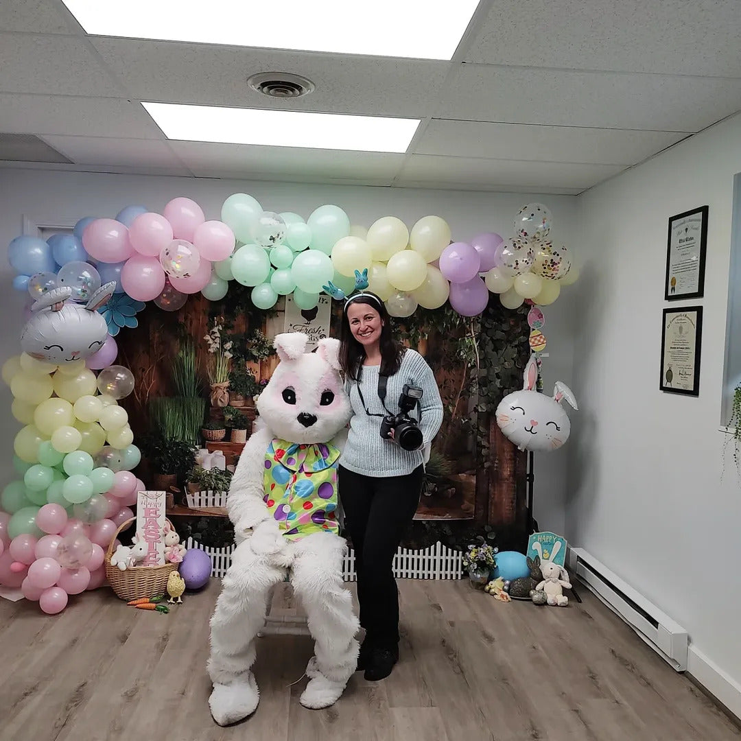 Spring Yard Patio of a Wooden House With Green Plants Backdrop GC-200