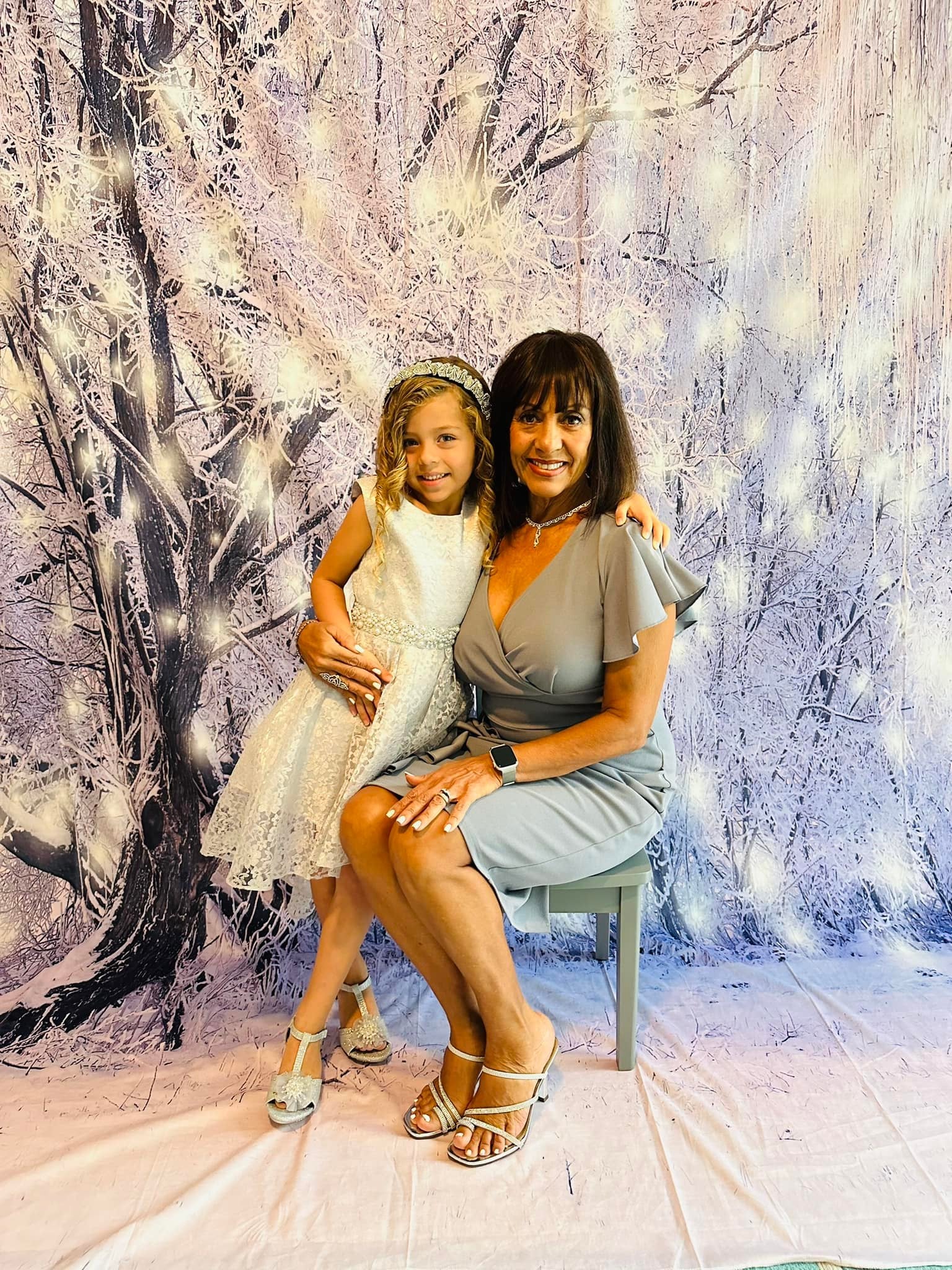 Xmas Snowflakes Winter Trees with hoarfrost Photo Studio backdrop uk GC-112