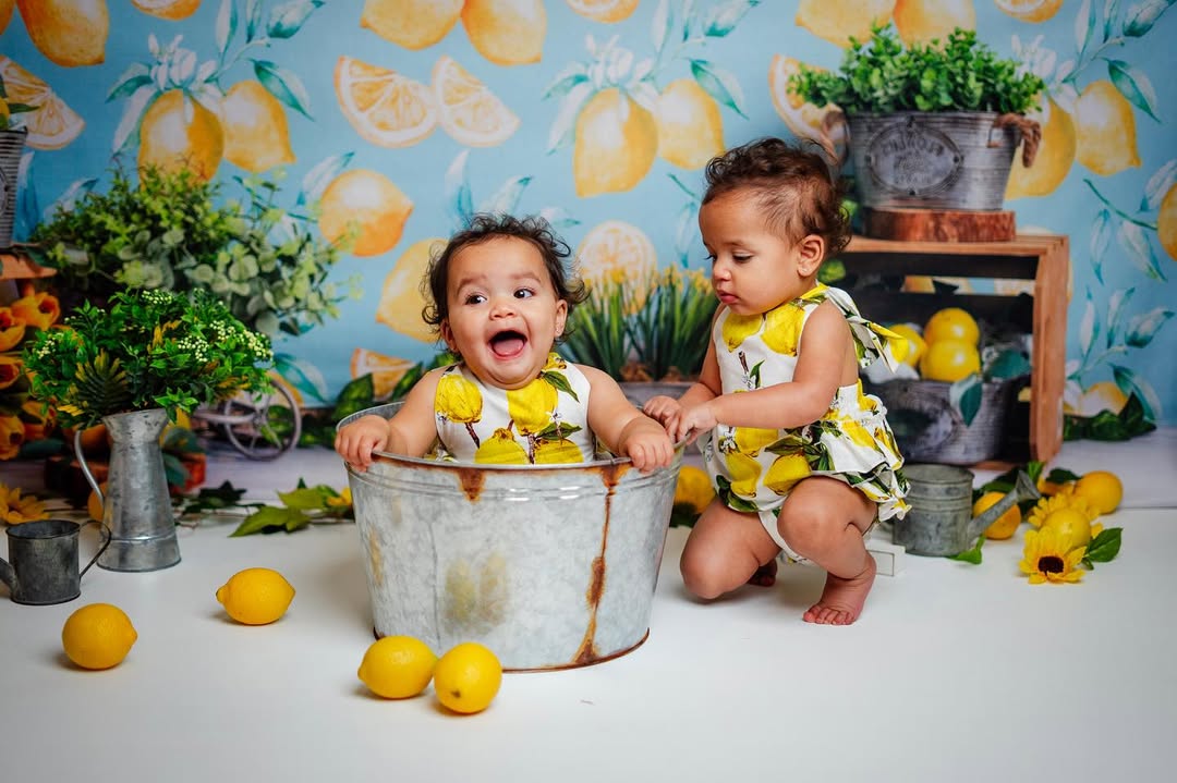 Lemon Plants Decoration Photography Backdrop UK M-34