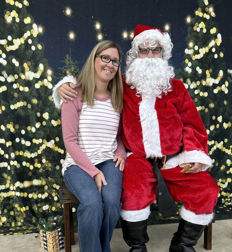 Night Twinkle Christmas Farm Photo Booth Backdrop D833