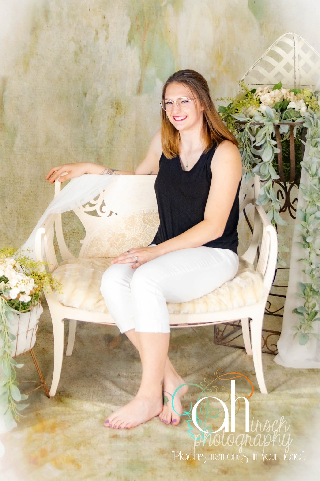 Vintage Grunge Soft Flowers backdrop uk for Photography GA-65