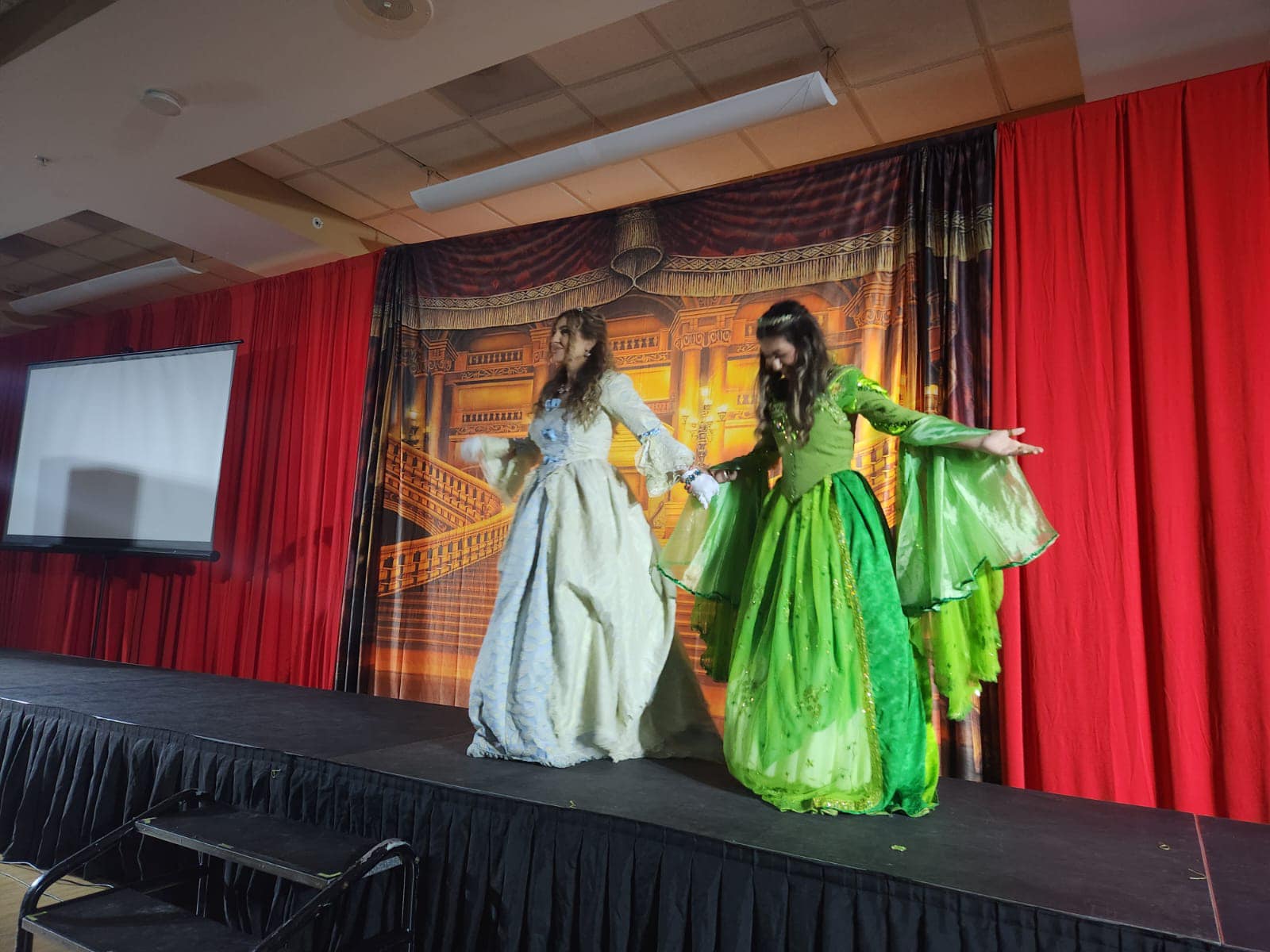 Golden Palace Luxury Castle Stage Backdrop UK for Photography G-083