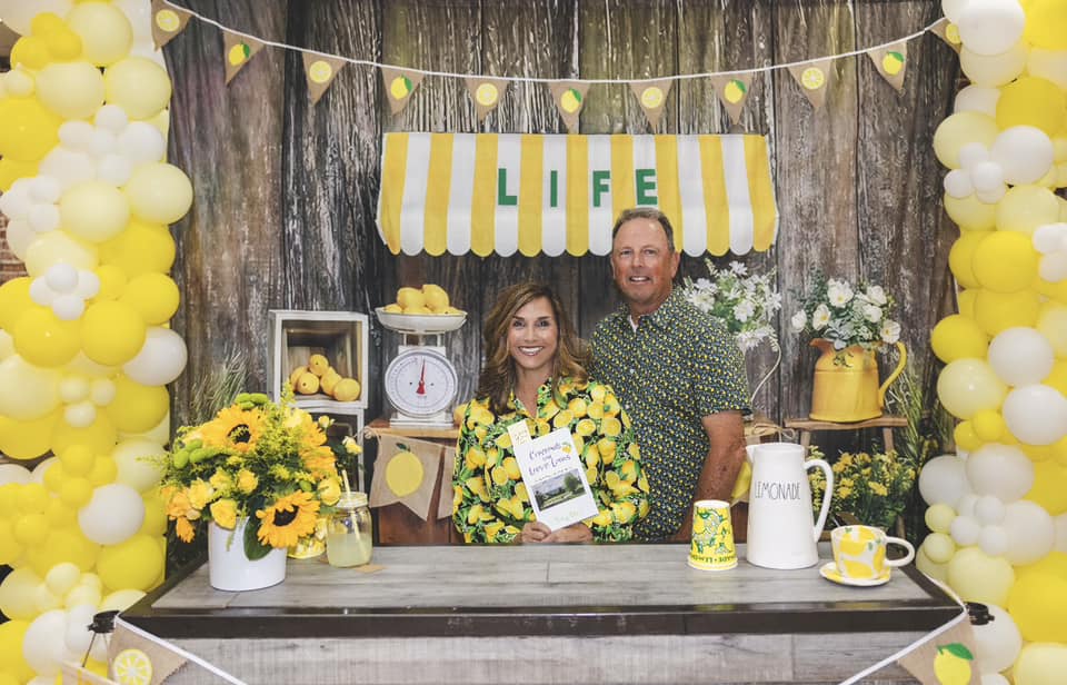 Summer Boardwalk Lemon Sale Booth Theme Backdrop RR3-24