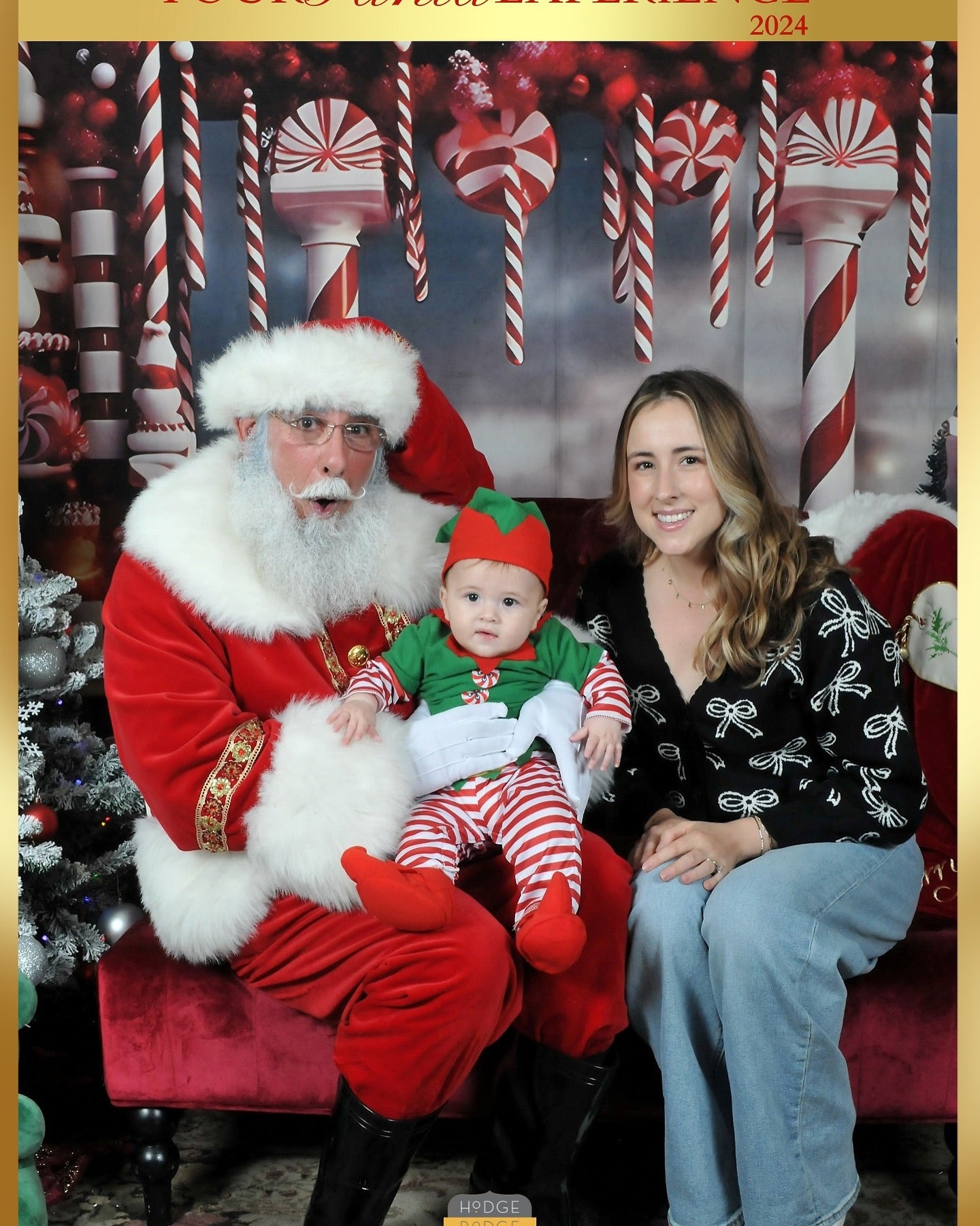 Christmas Whimsical Candy Cane Archway Backdrop UK RR8-229