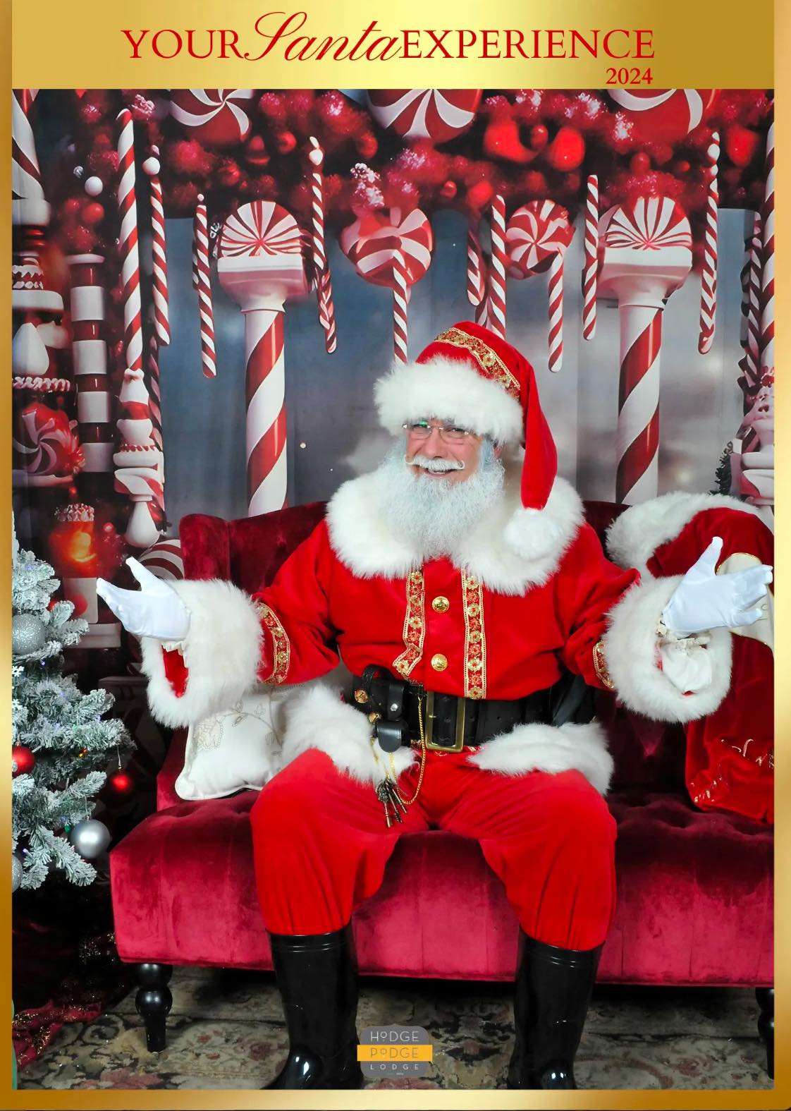 Christmas Whimsical Candy Cane Archway Backdrop UK RR8-229