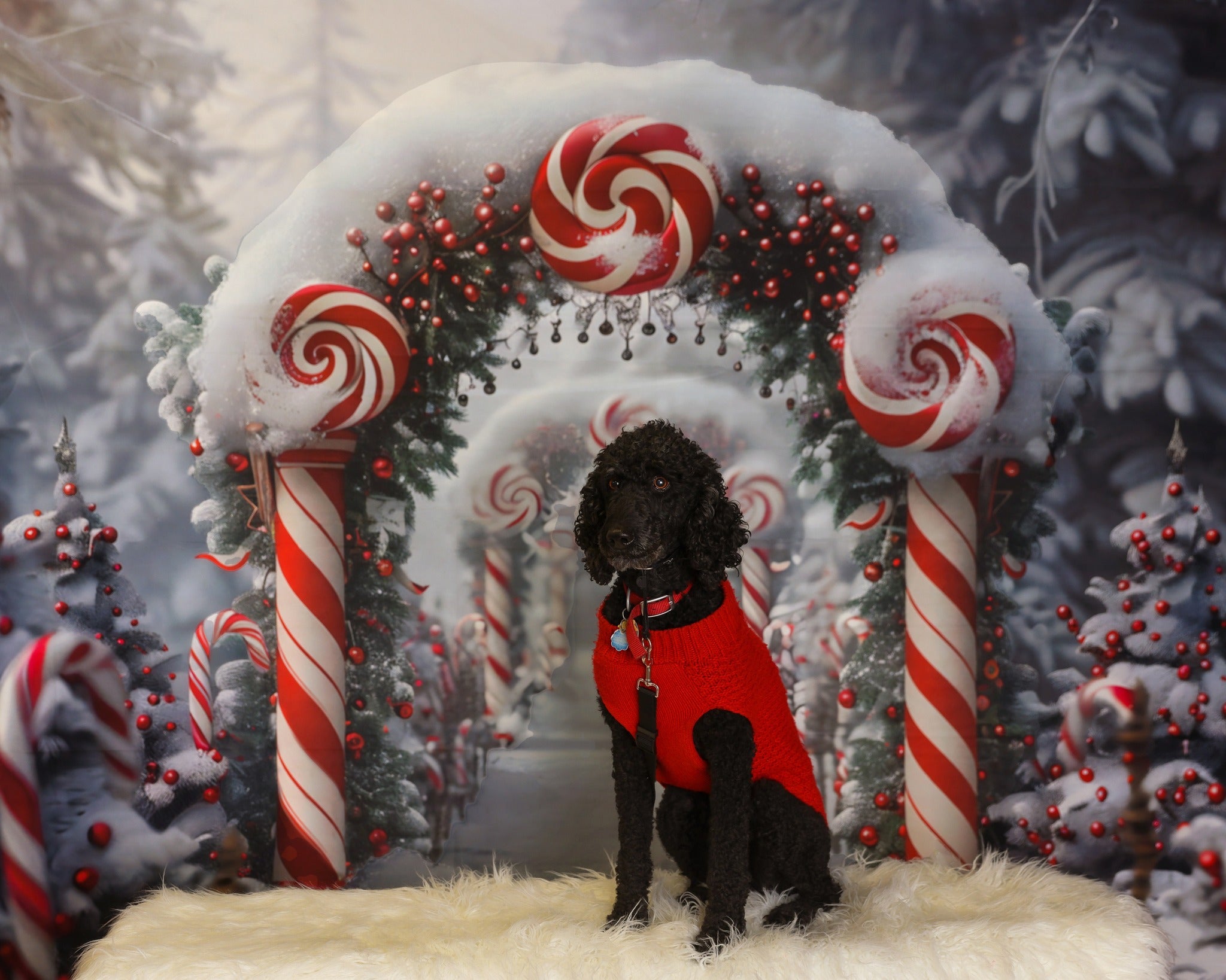 Christmas Candy Cane Wonderland Backdrop UK RR7-672