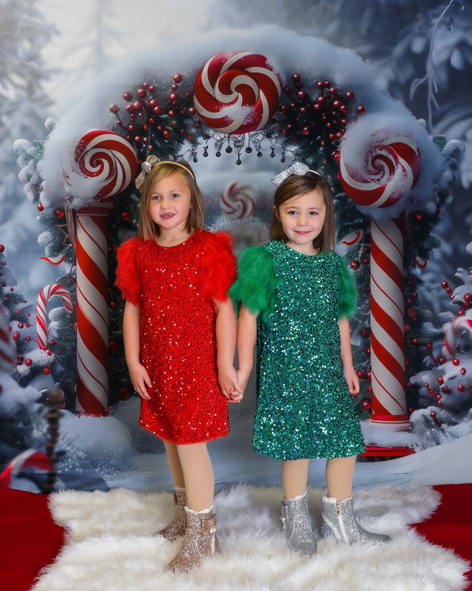 Christmas Candy Cane Wonderland Backdrop UK RR7-672