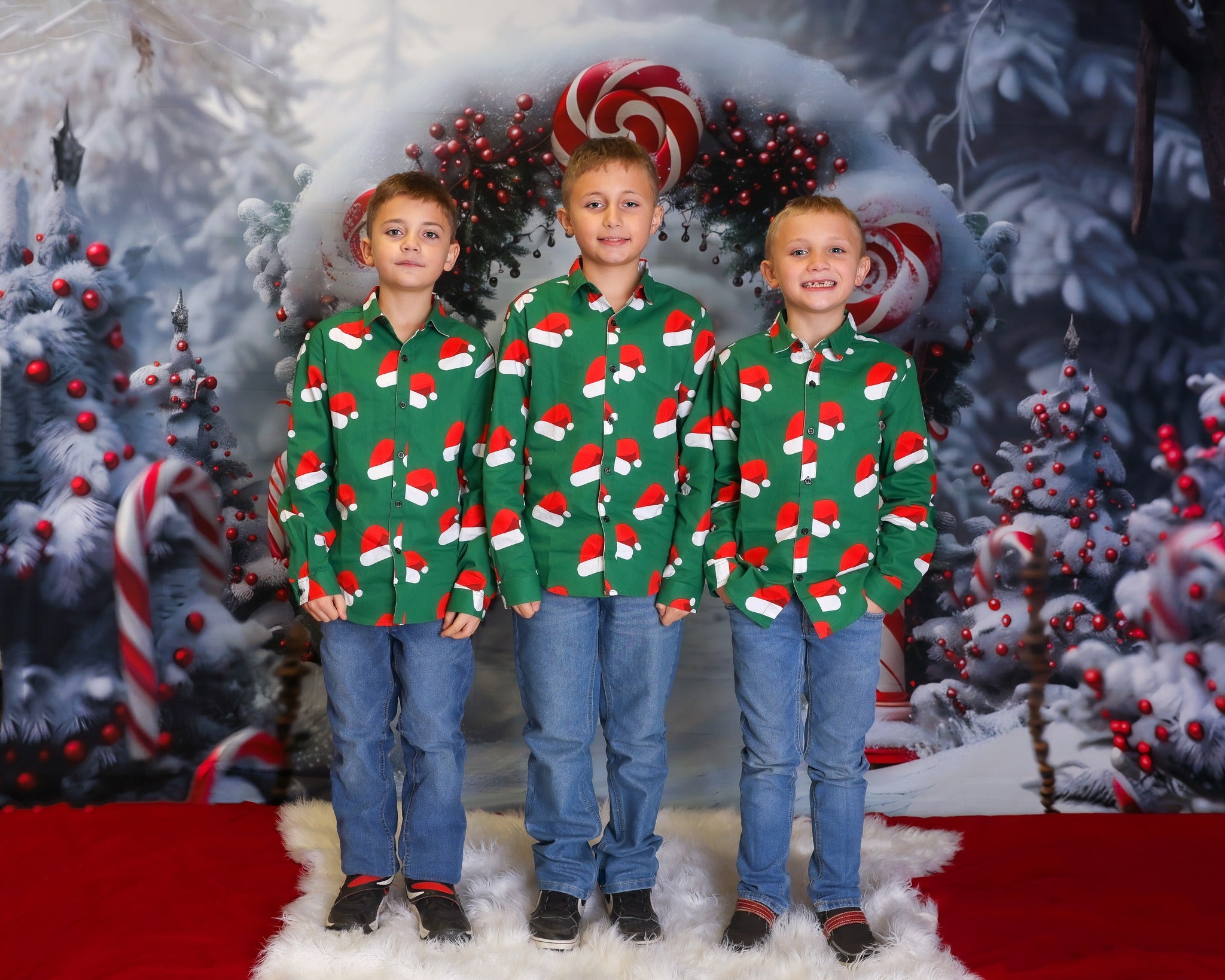 Christmas Candy Cane Wonderland Backdrop UK RR7-672