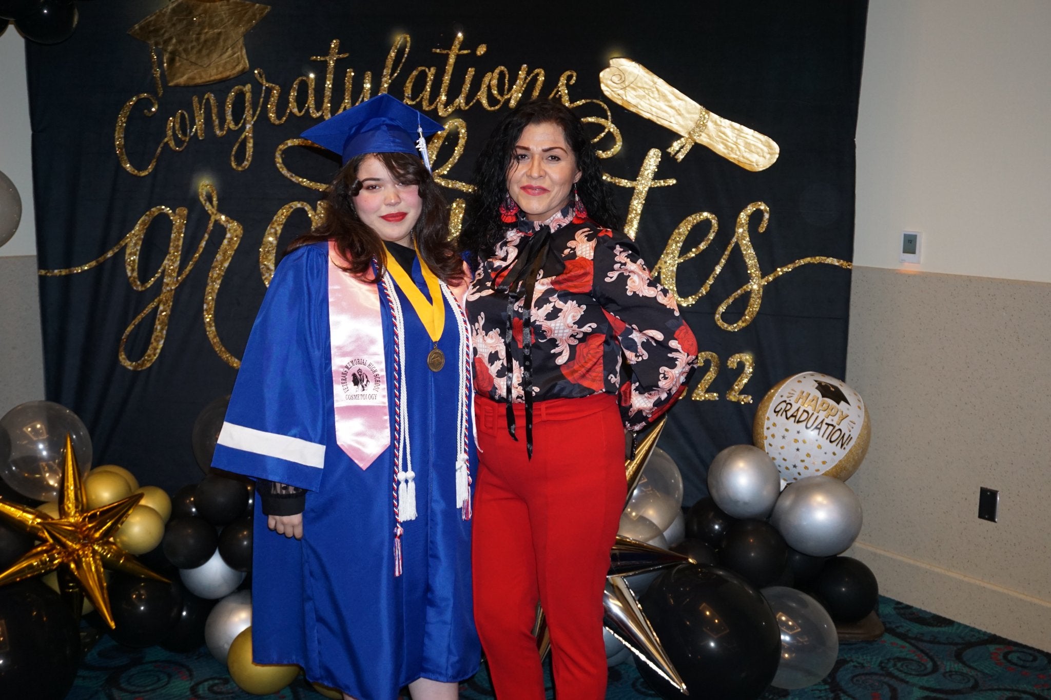 Graduation Congratulations Gold and Black Class Of 2025 Photo backdrop UK SH-253