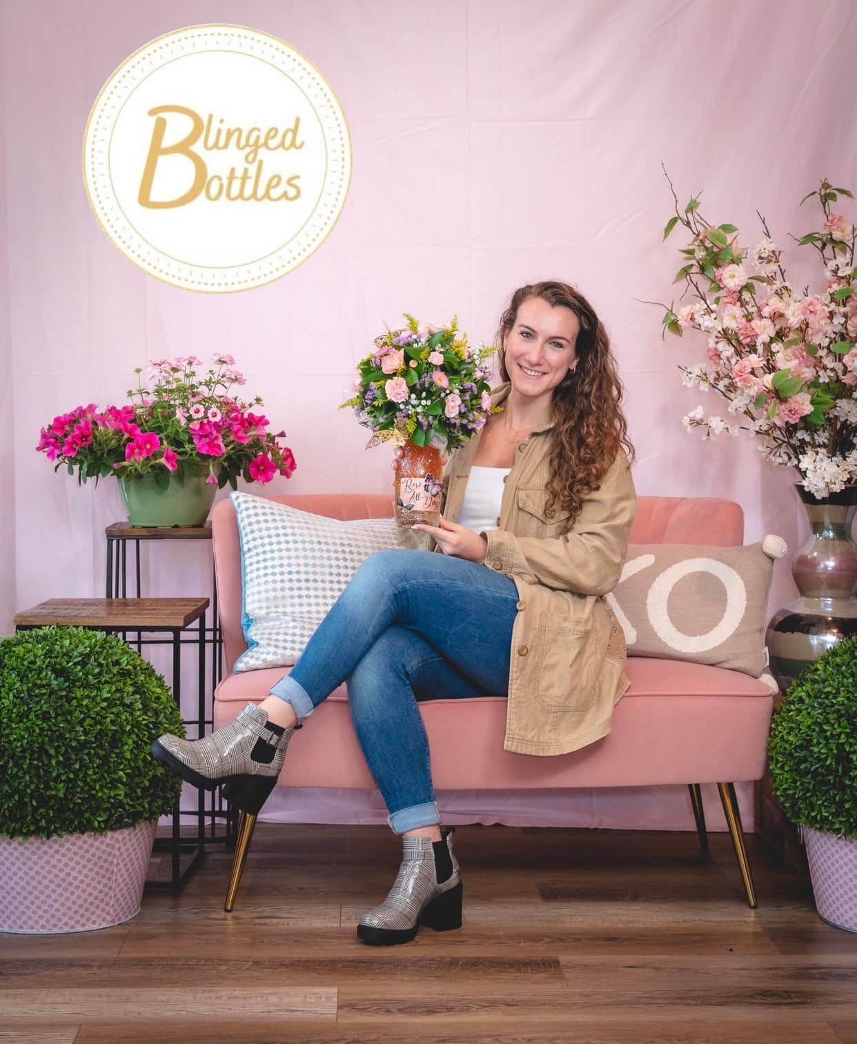 Blush Pink Photography backdrop UK for Studio SC1