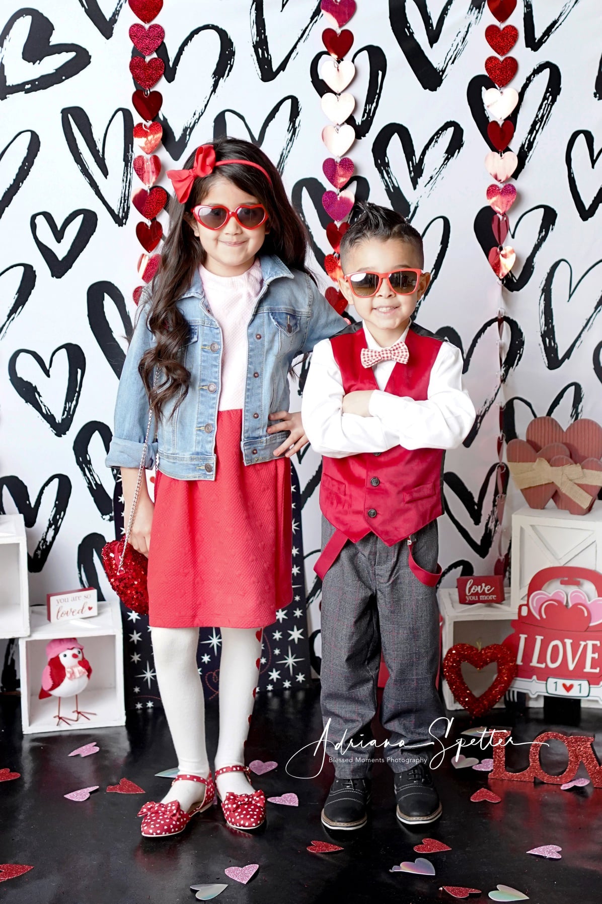 Valentine's Day Backdrop Love Hearts White Wall Valentines Backdrop UK MRR10-36