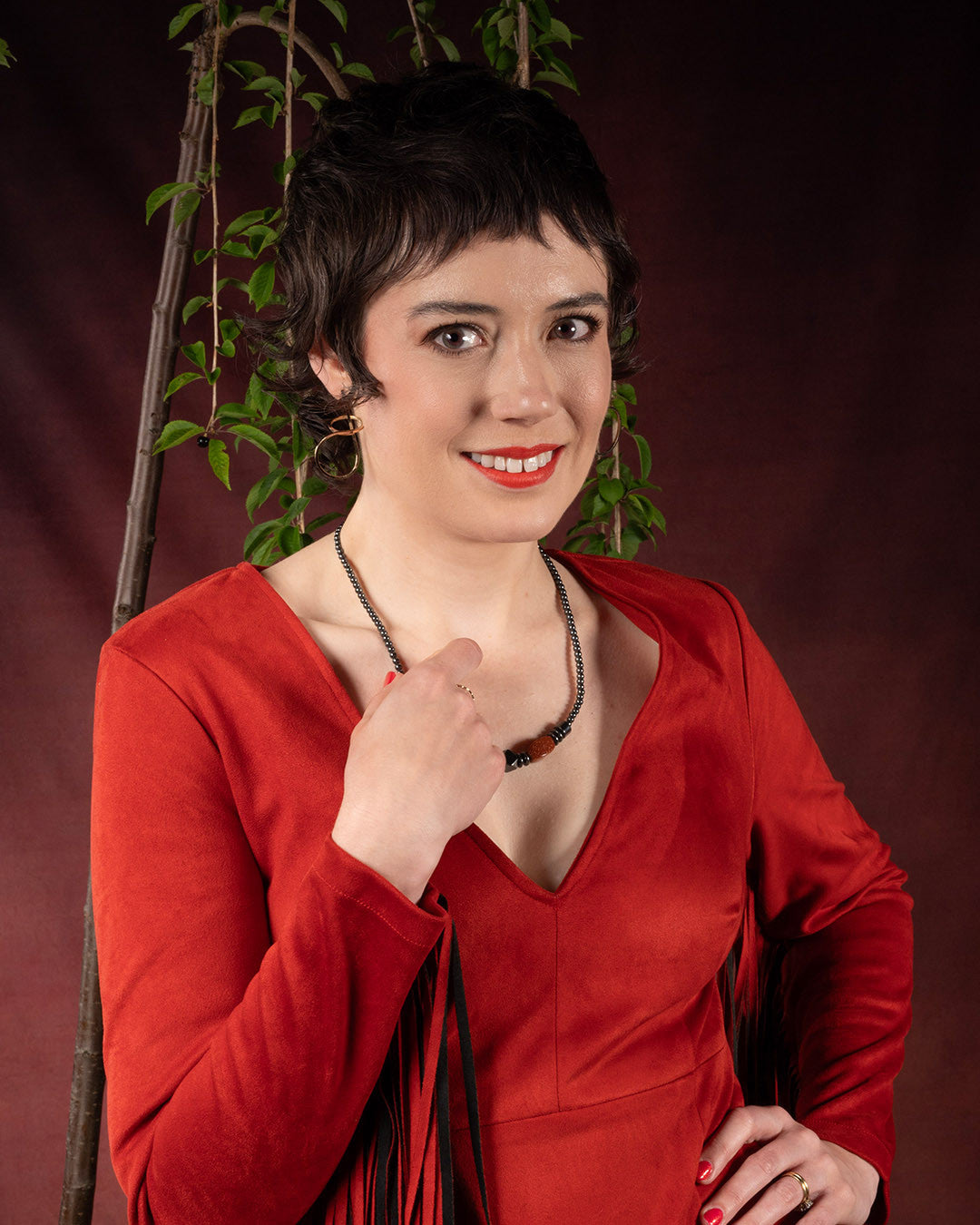 Abstract Brown Red Blurred Backdrop uk for Portrait Photography SH692