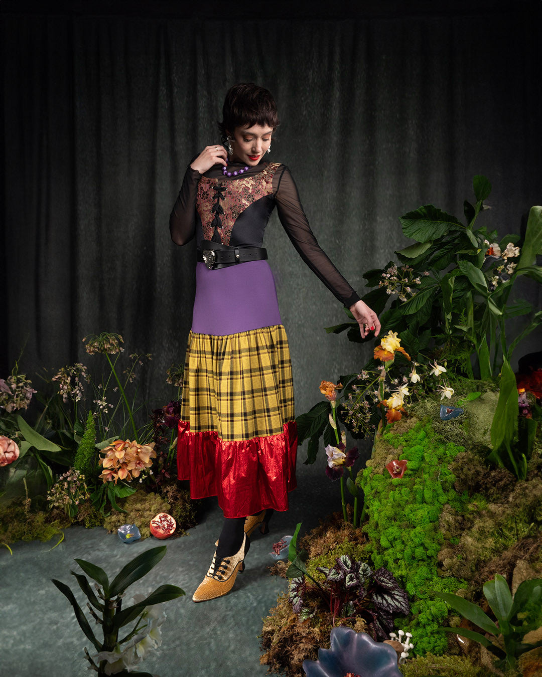 Green Cement Wall Texture Portrait backdrop UK for Photographers  LV-861