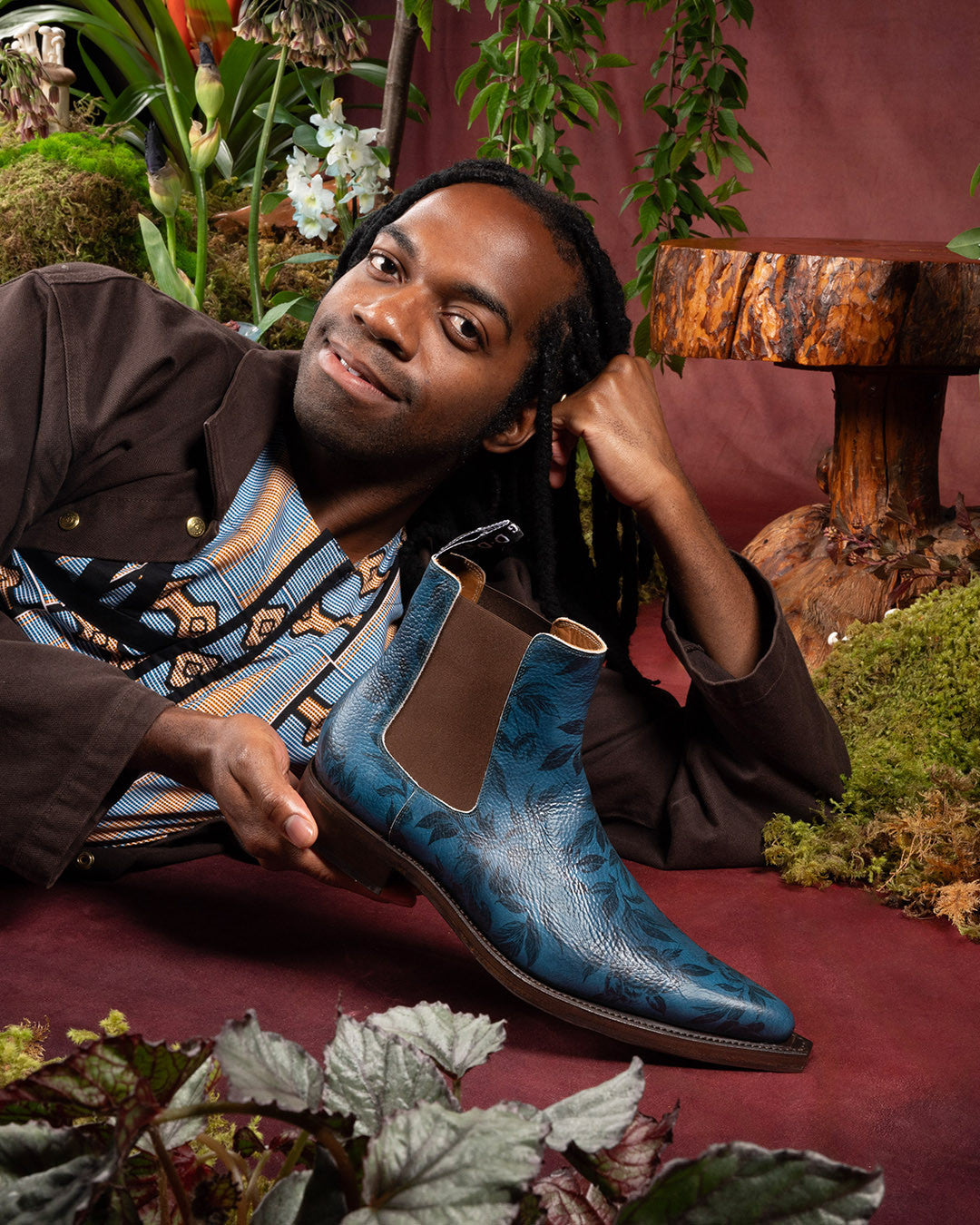 Abstract Brown Red Blurred Backdrop uk for Portrait Photography SH692