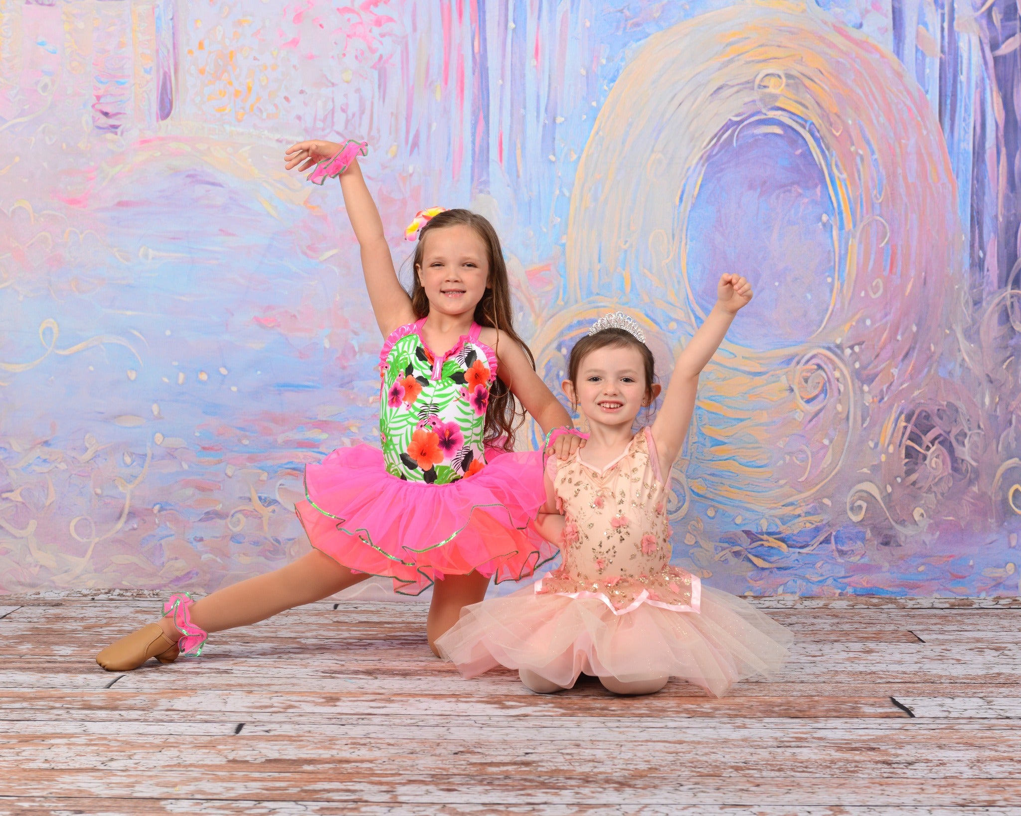 Dream Castle and Pumpkin Carriage Oil Painting Purple Photography Backdrop NB-067