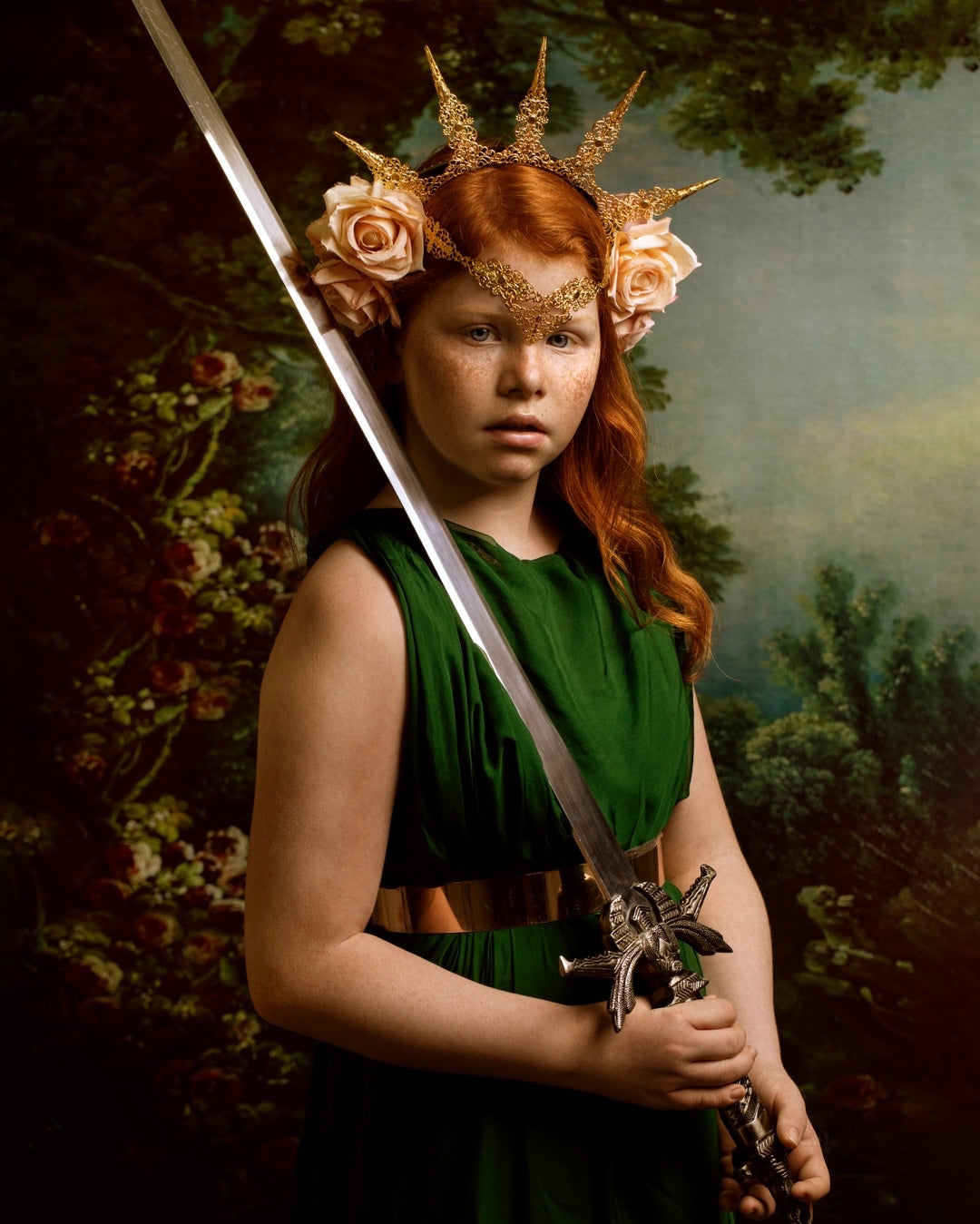 Forest Backdrop Romantic Garden Stone Bridge Magical Forest Backdrop UK MRR9-101