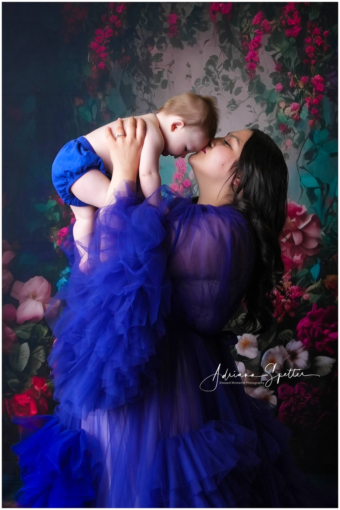 Vintage Flower Backdrop Romantic Garden Blooming Floral Vintage Backdrop UK MRR9-105