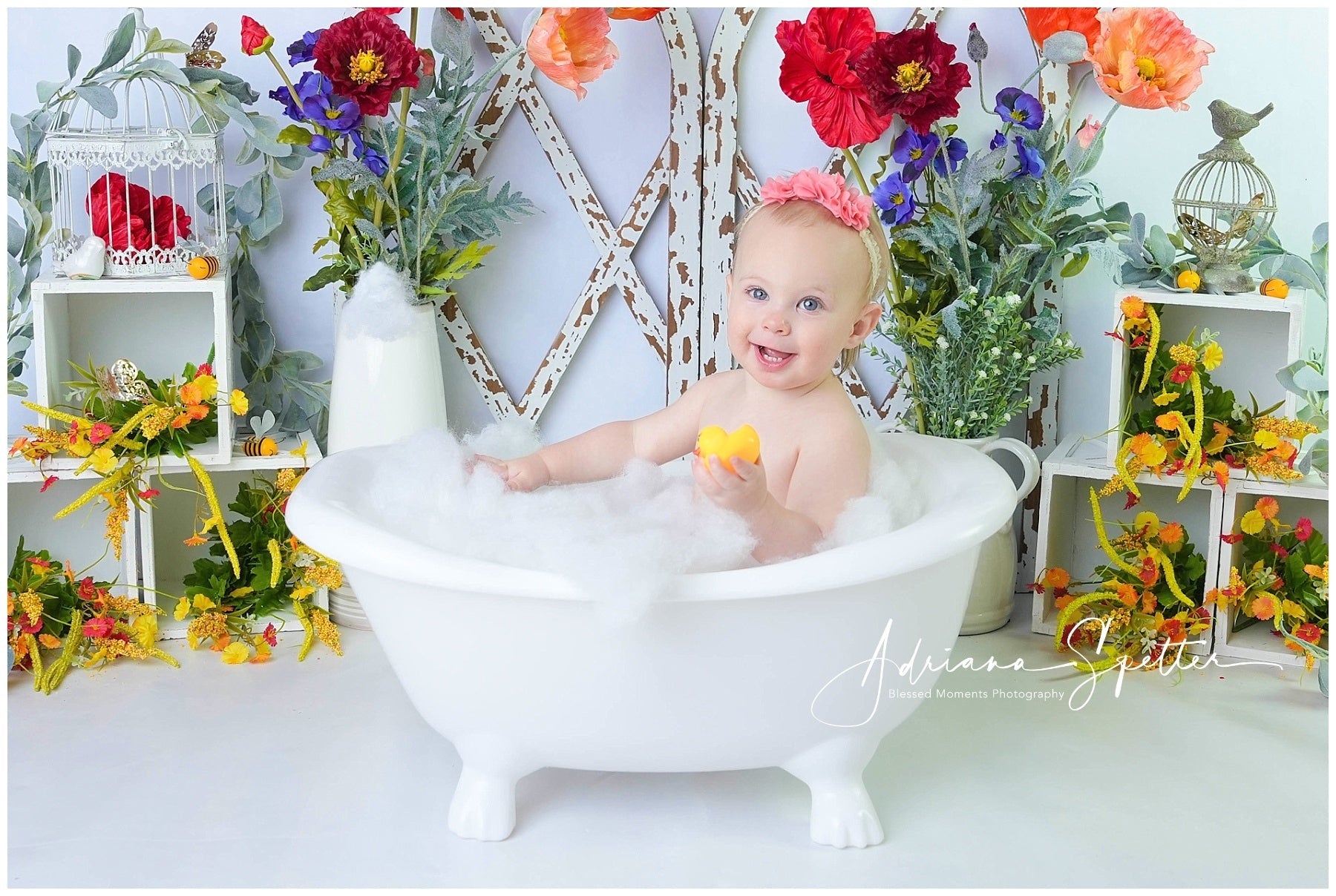 Children Backdrops Floral Arch White Frames Newborn Backdrop UK MRR10-44