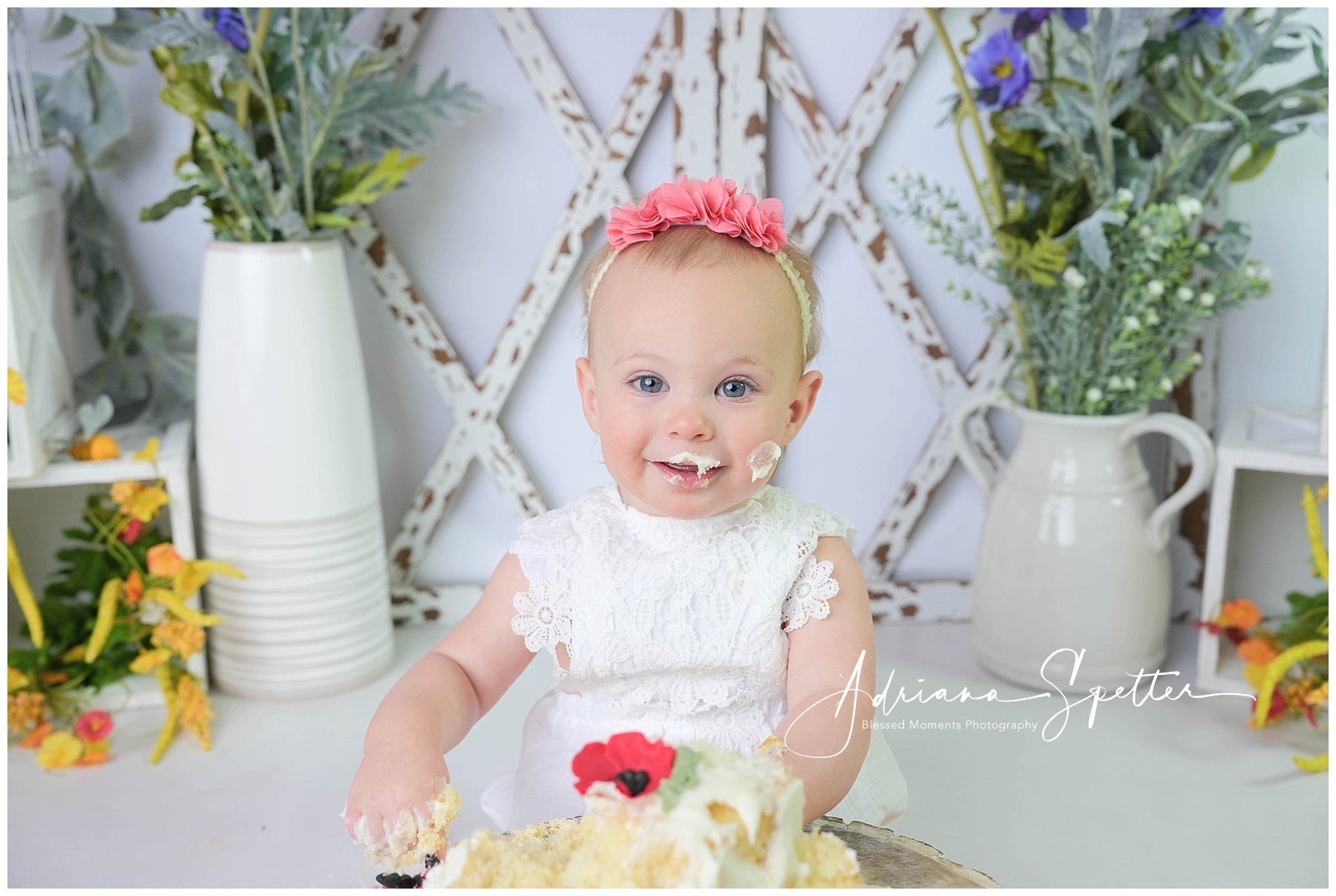 Children Backdrops Floral Arch White Frames Newborn Backdrop UK MRR10-44