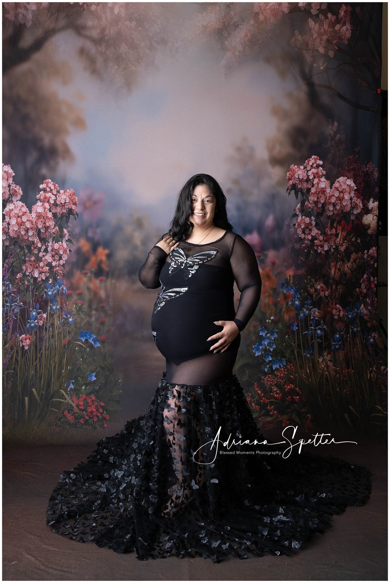 Fine Art Backdrops Flower Path Blooming Trees Artistic Backdrop UK MRR10-57