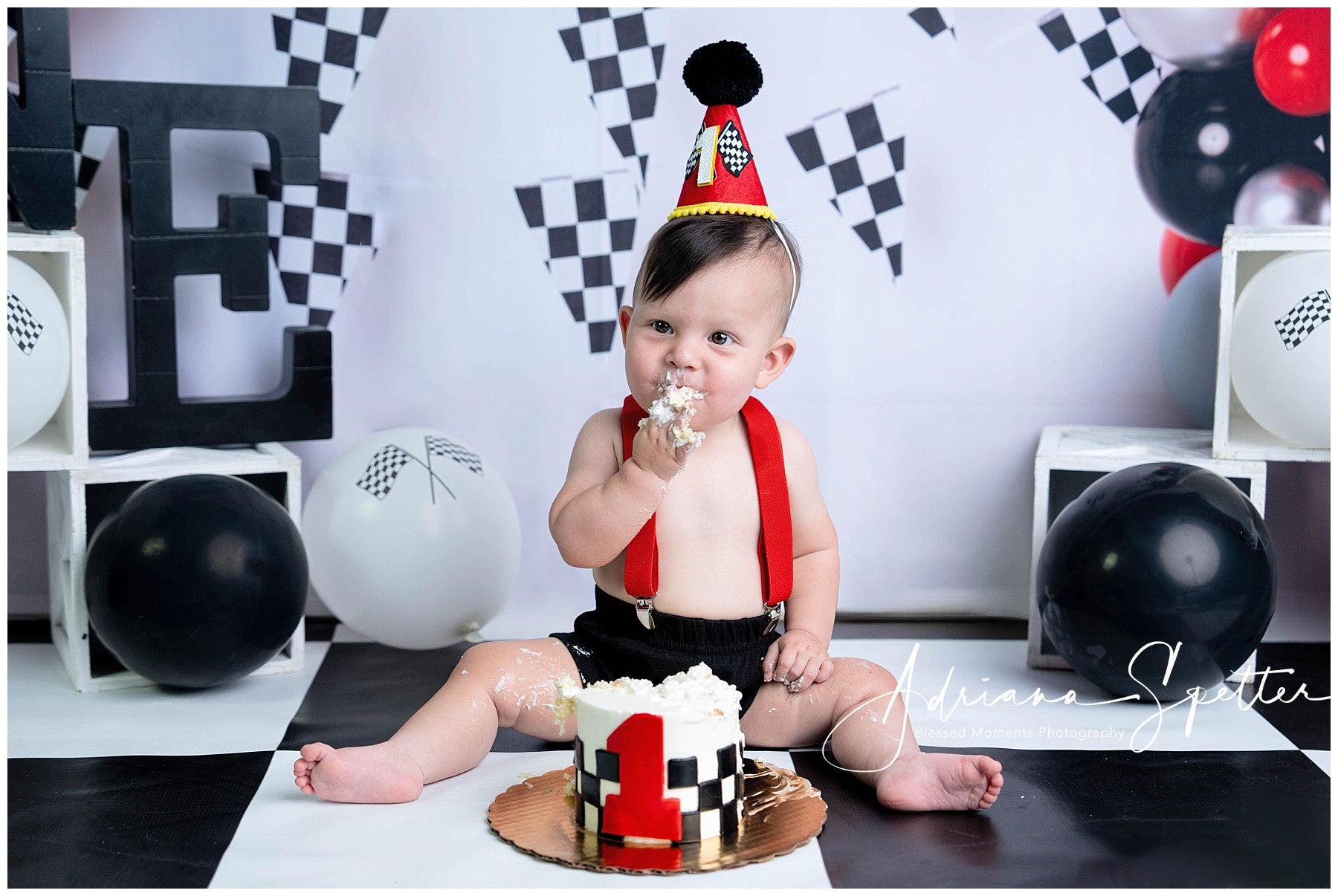 Cake Smash Backdrops Race Car Balloon Arch Birthday Backdrop UK MRR10-21