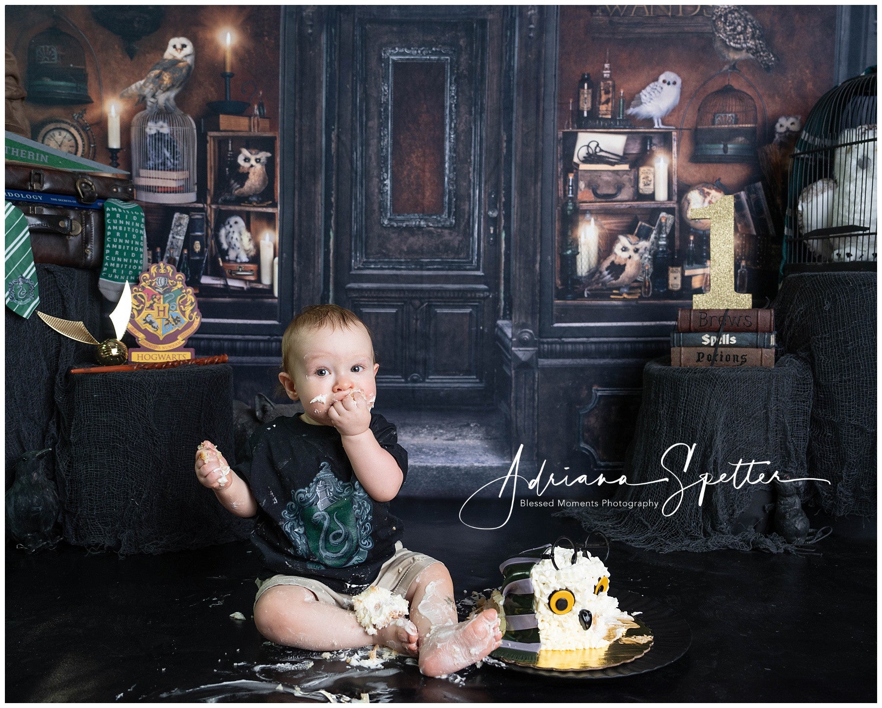 Halloween Backdrop Magical Wizard Shop Window Halloween Photo Backdrop UK MRR10-23