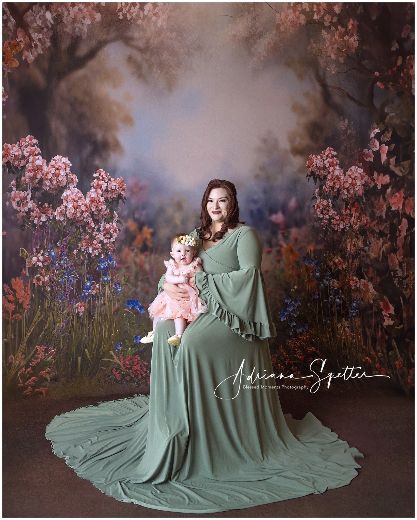 Fine Art Backdrops Flower Path Blooming Trees Artistic Backdrop UK MRR10-57