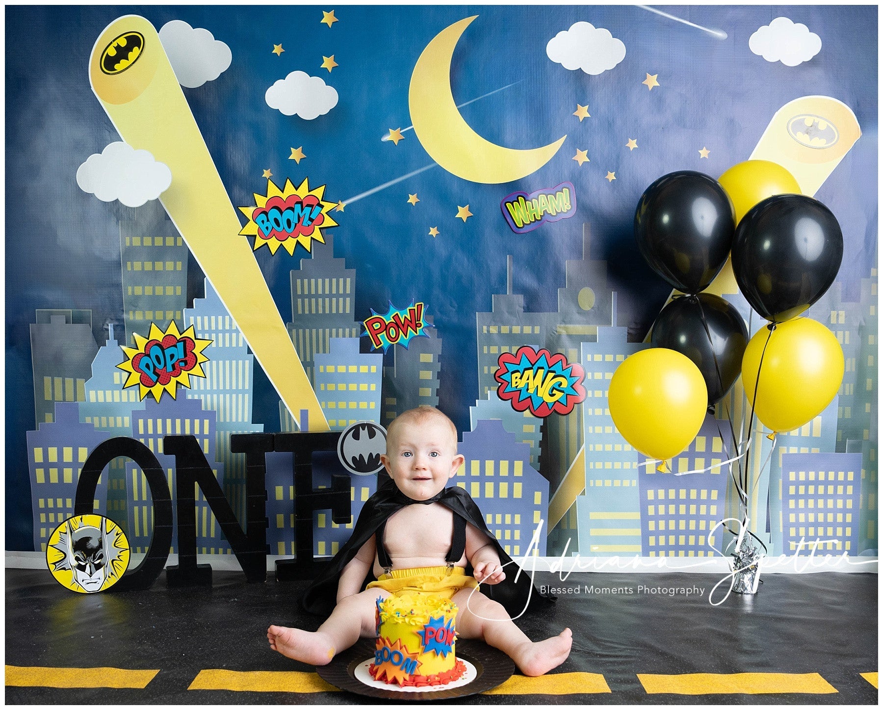 Newborn Photography Backdrops Night City Skyline Moonlight Children Backdrop UK MRR9-128