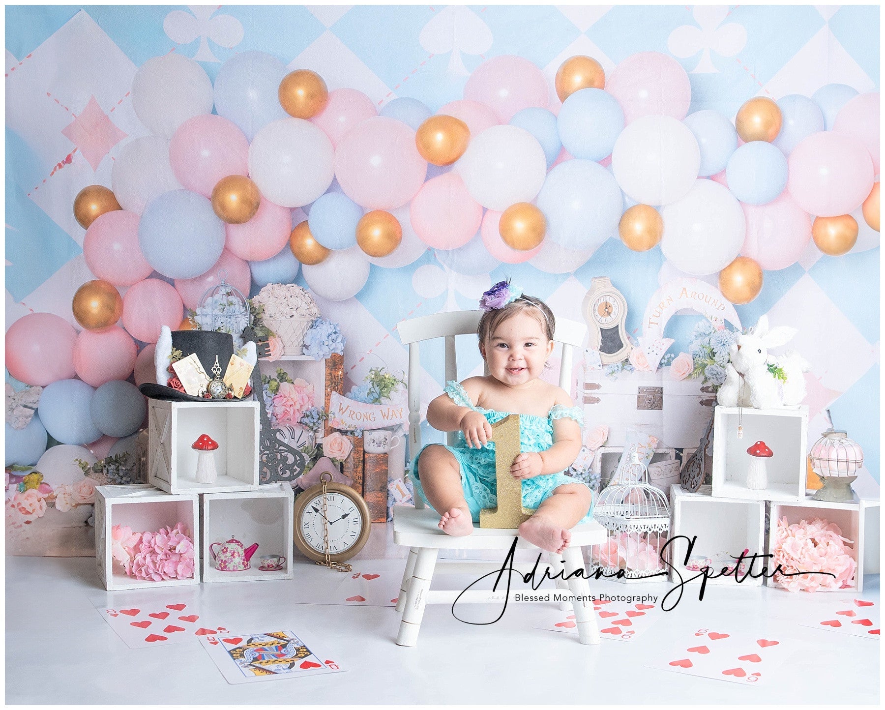 Newborn Photo Backdrop Pastel Wonderland Balloon Children Backdrop UK MRR9-133