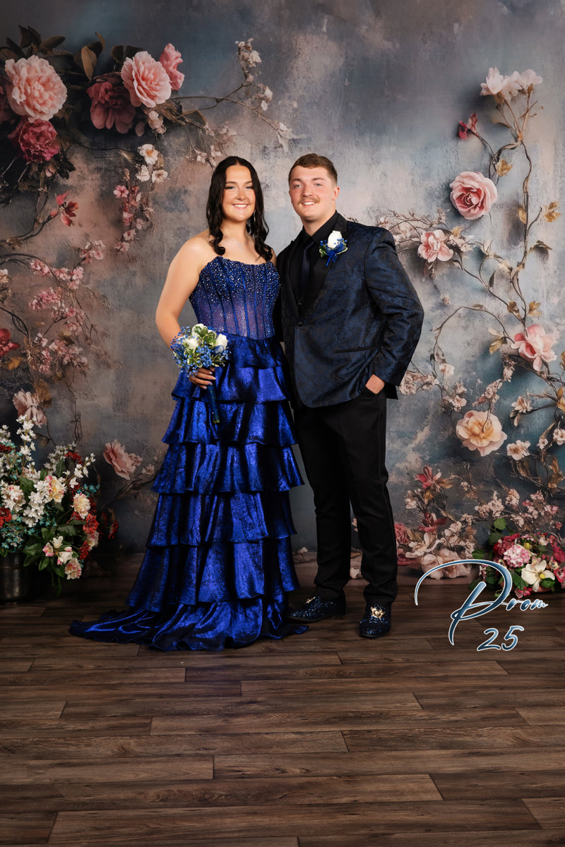 Maternity Photography Backdrops Rustic Blue Blossoms Vine Backdrop UK GTY2-37